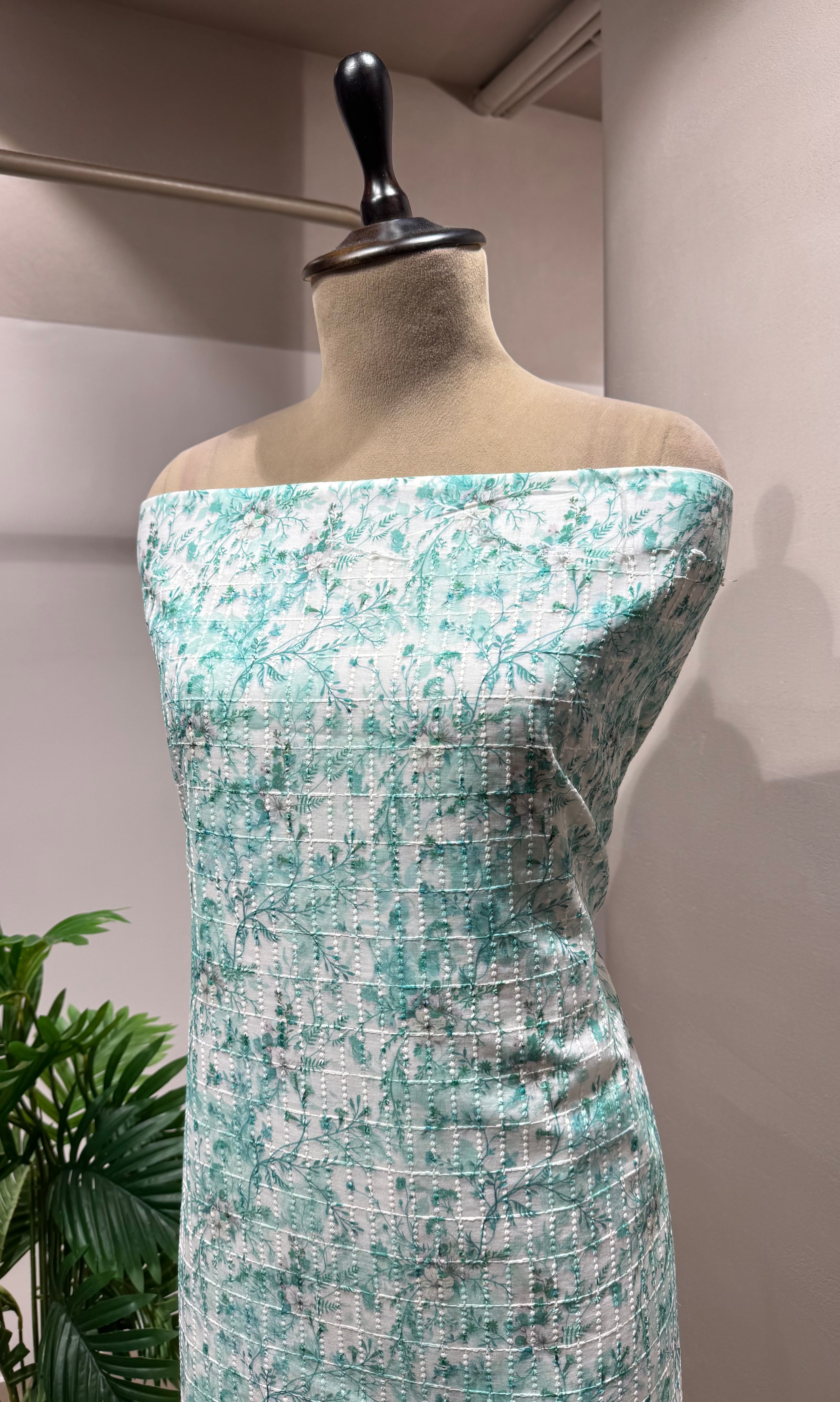 BLUE Embroidered DRESS MATERIAL