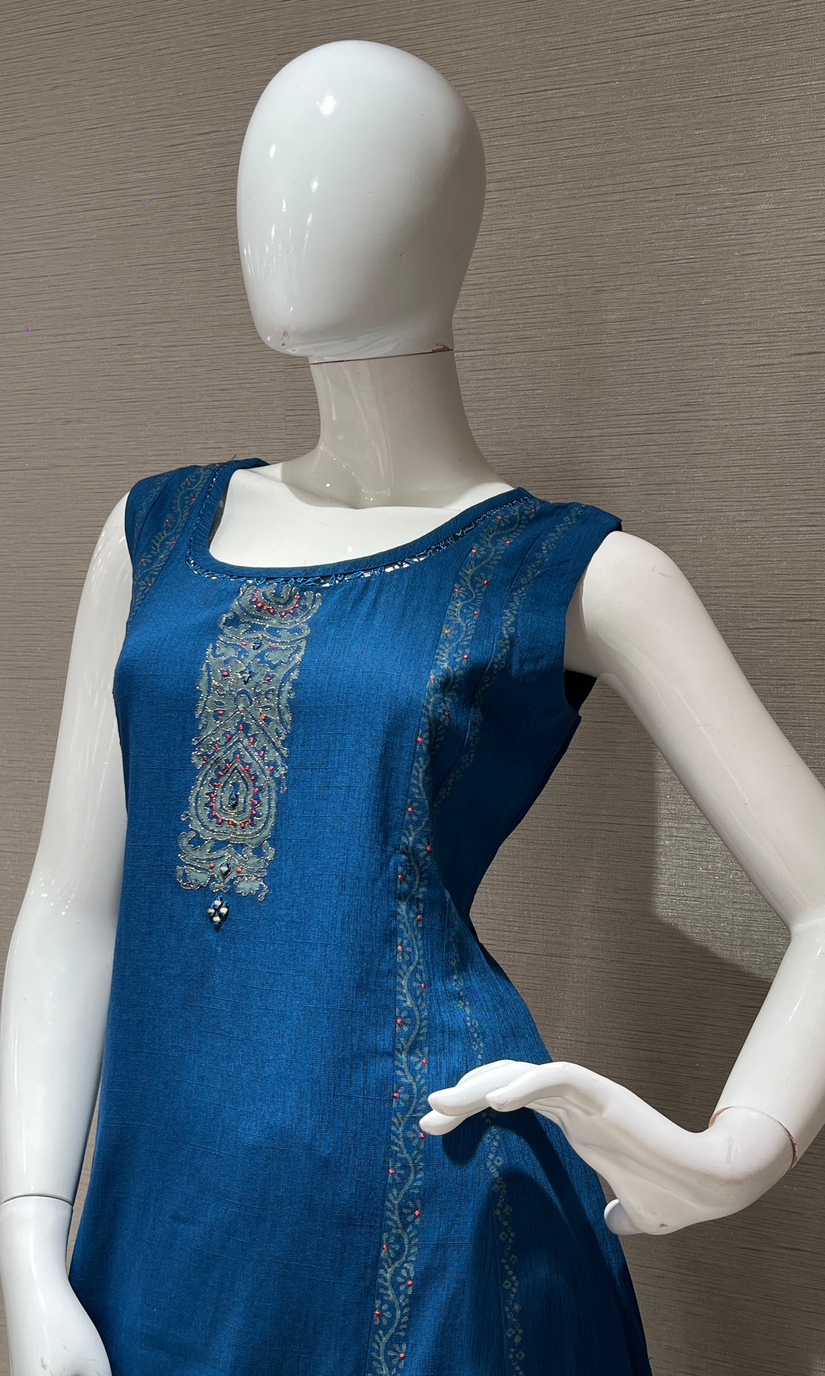 Blue Kurti top with bottom