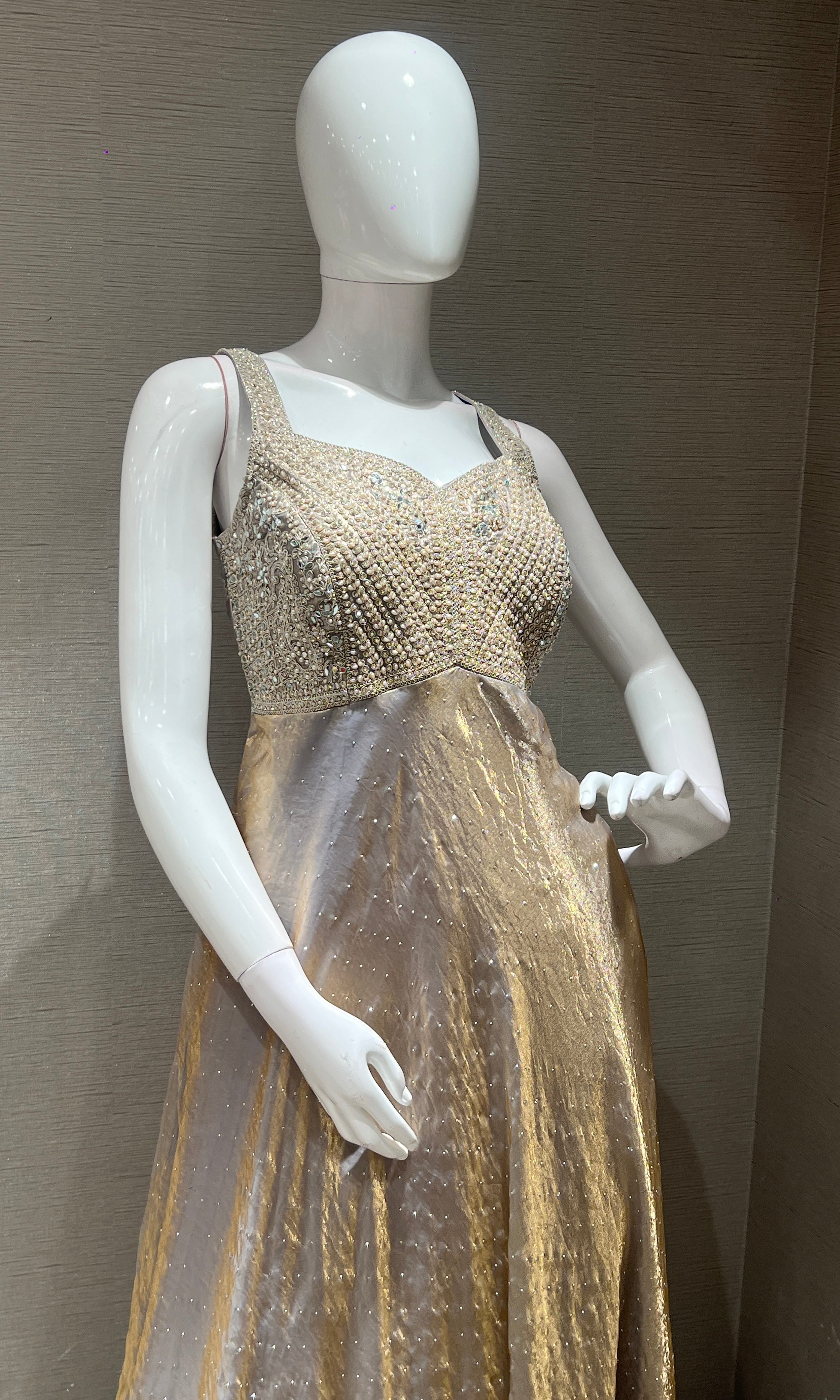 Lavender EMBROIDERED Anarkali WITH PALAZZO PANTS