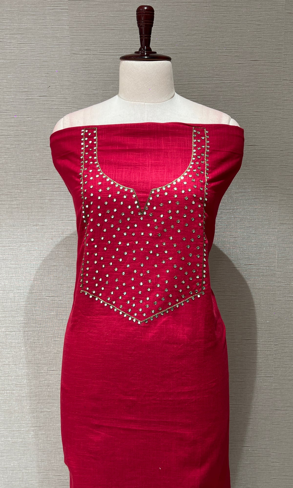 Maroon dress material