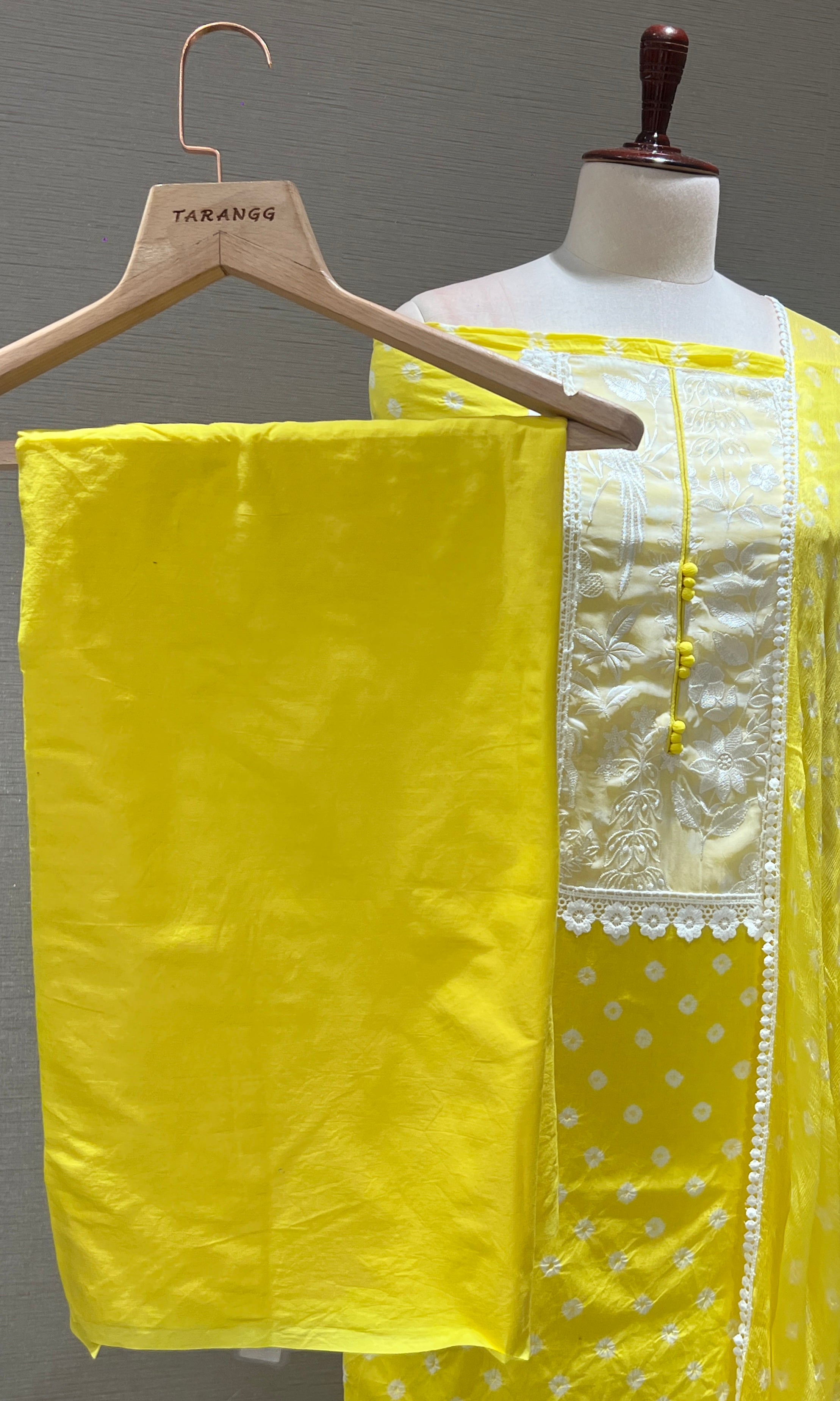 Yellow dress material