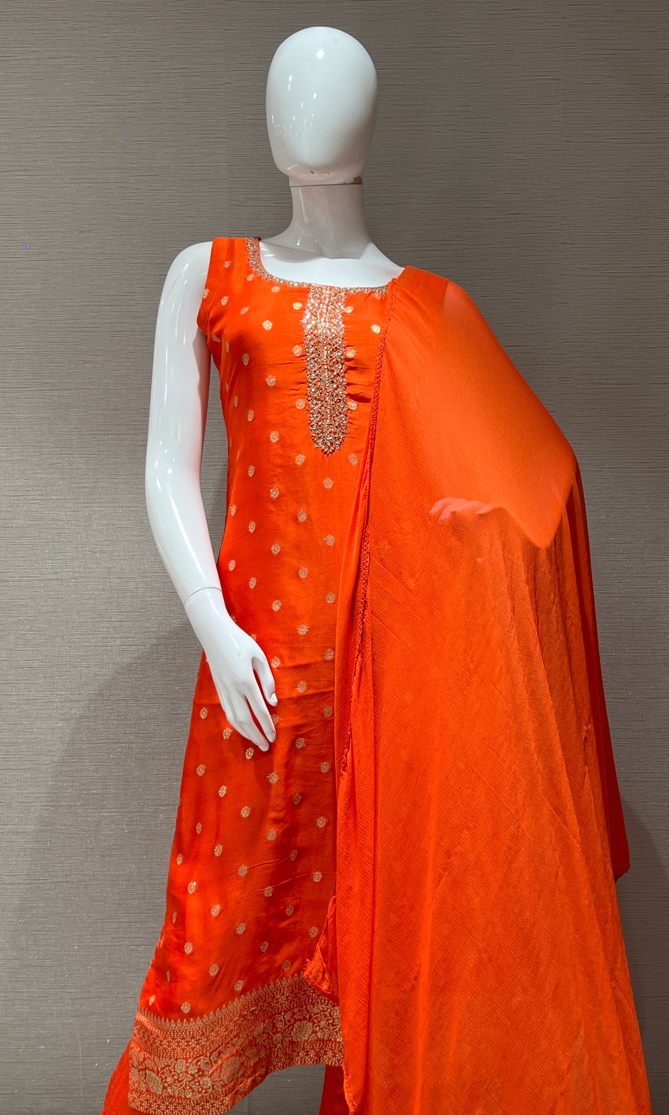 Radience Orange kurta set