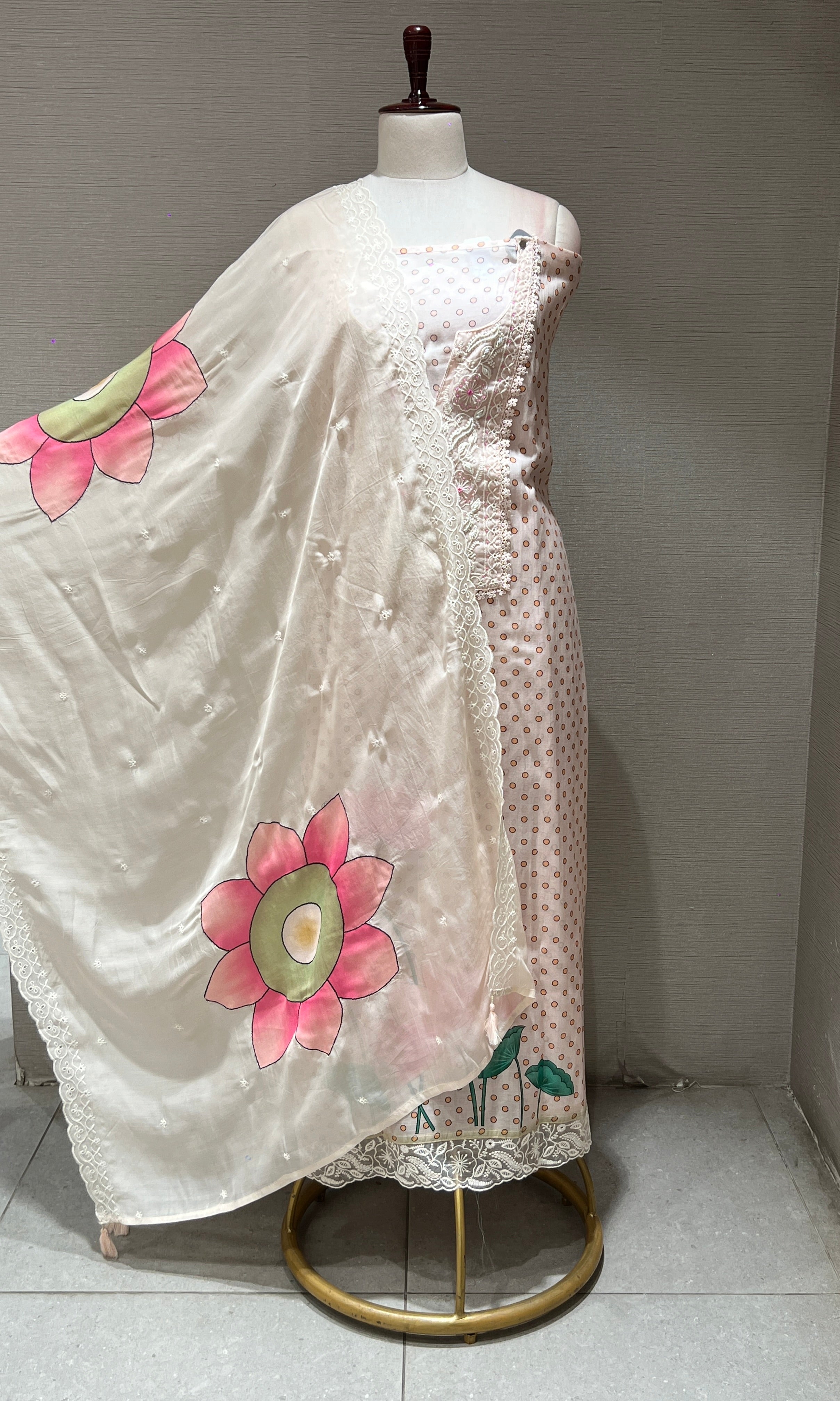 LIGHT PINK DRESS MATERIAL