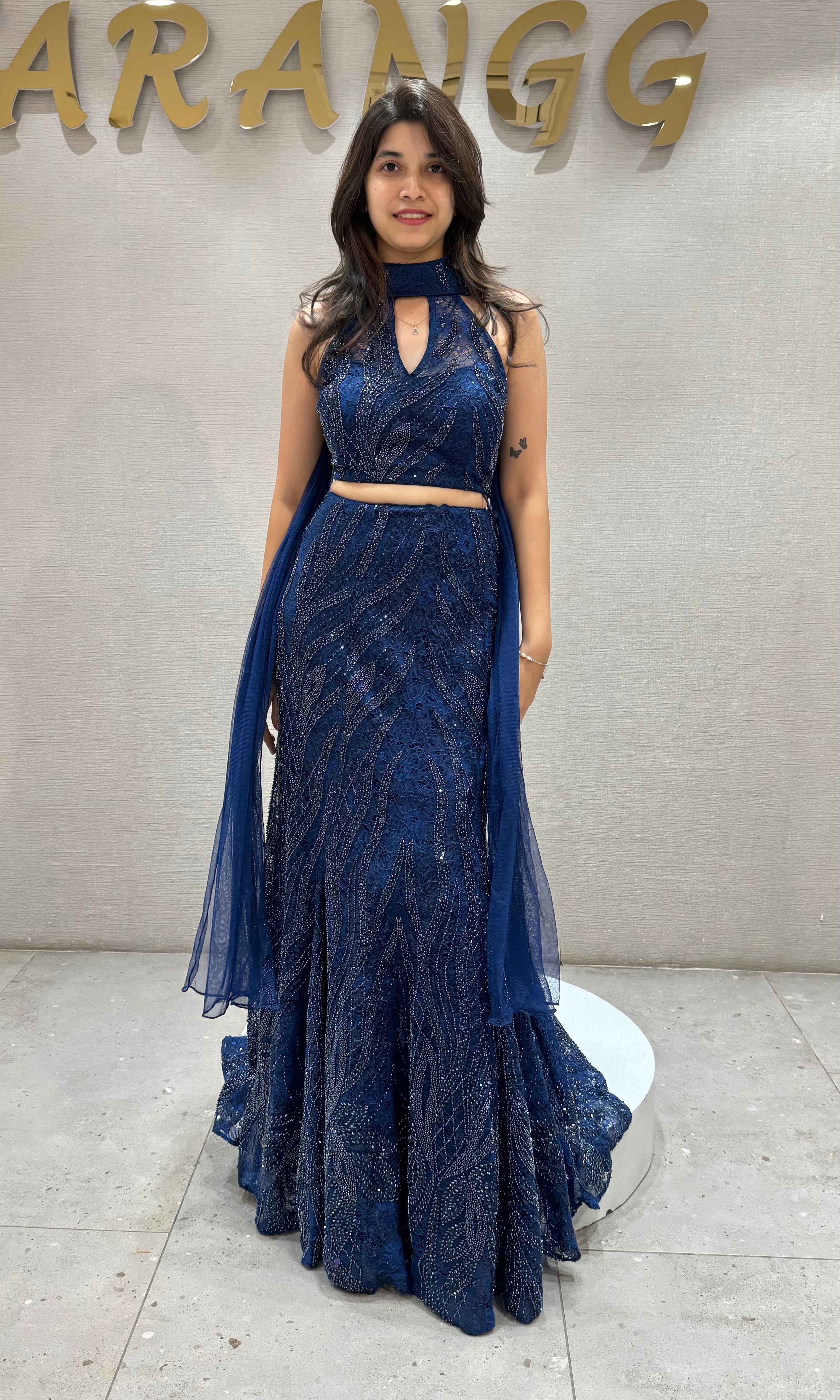 Midnight Blue Embellished Lehenga Set