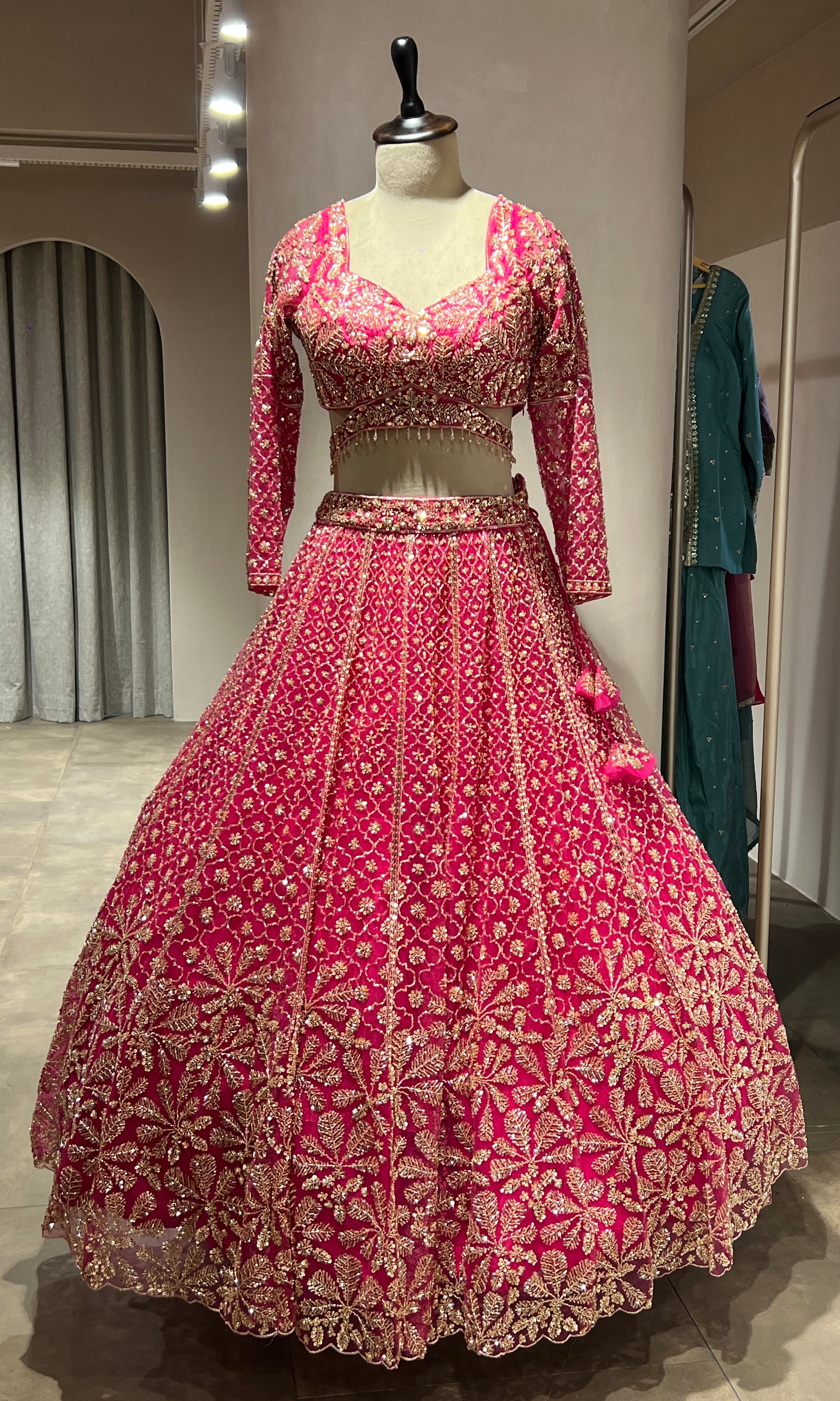 Rani FLORAL INTRICATE EMBROIDERY LEHENGA