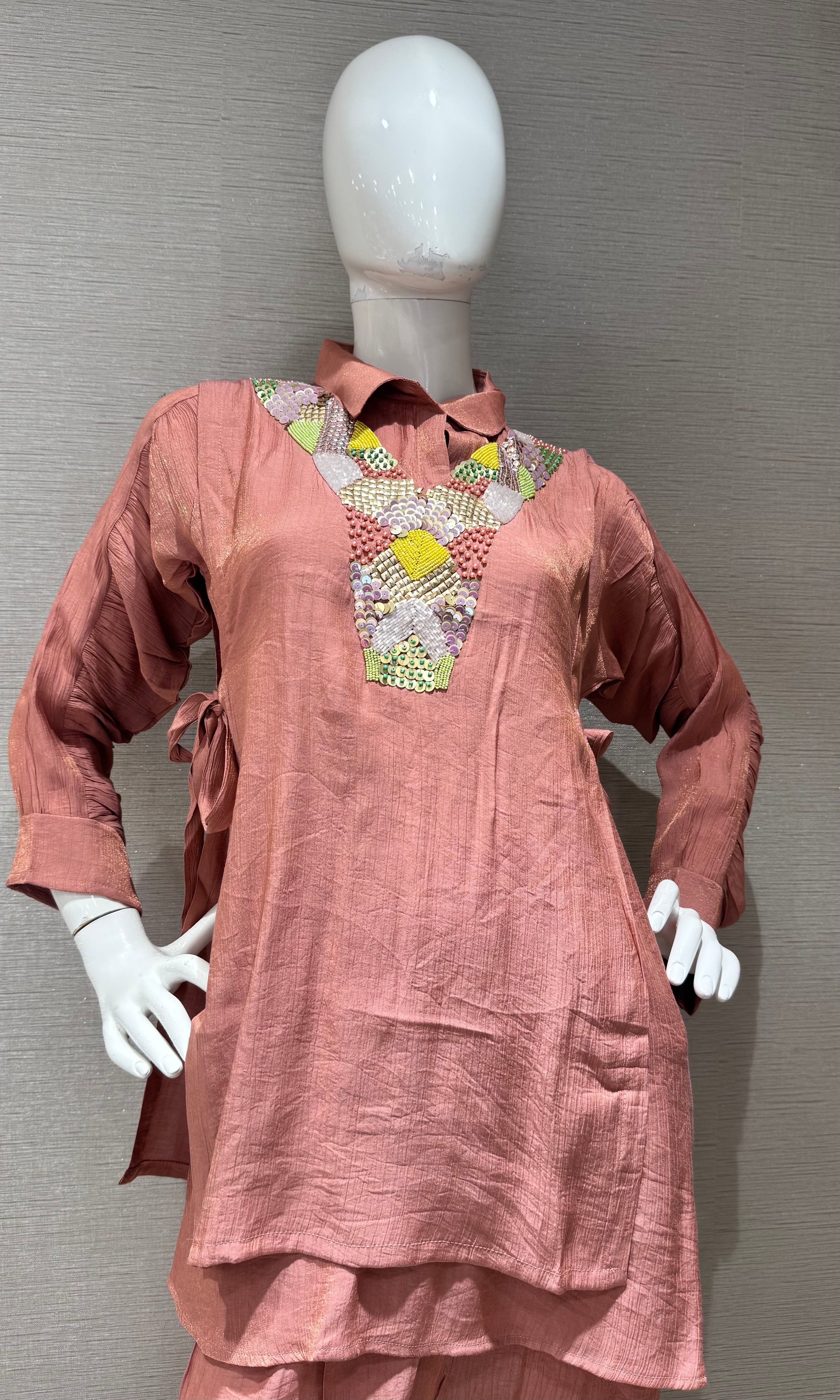Rust Collared Tunic Cord set