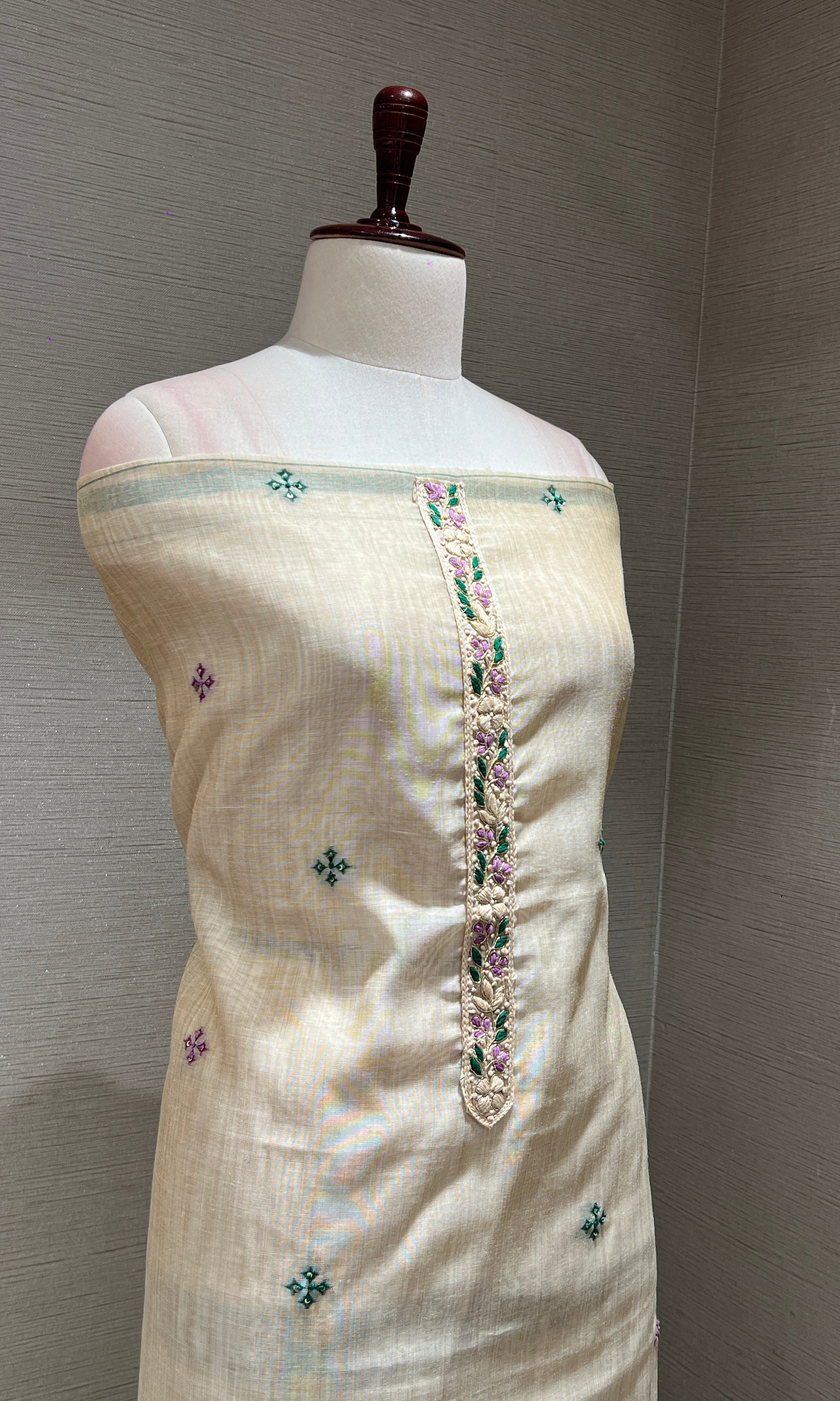 CREAM DRESS MATERIAL