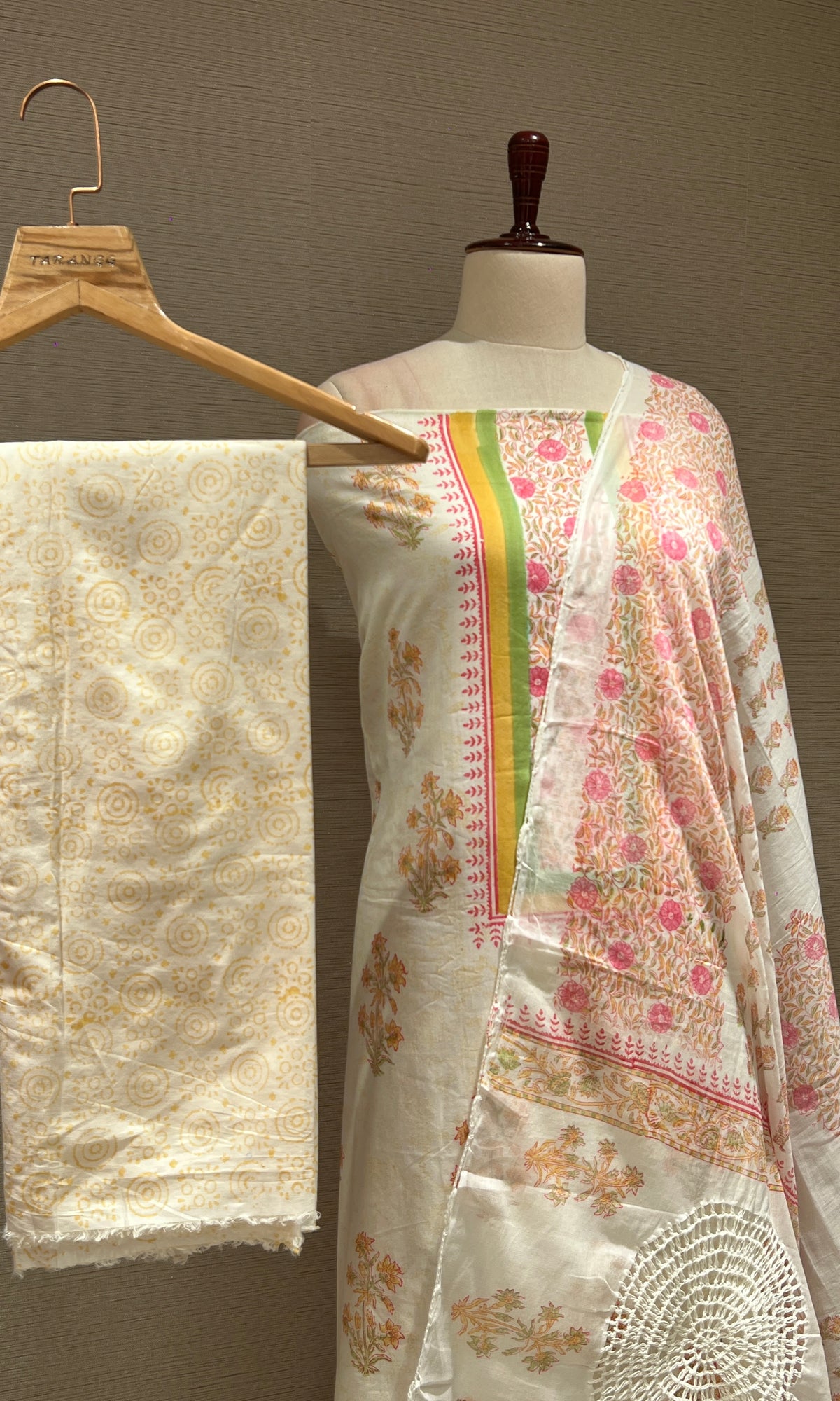 Yellow dress material
