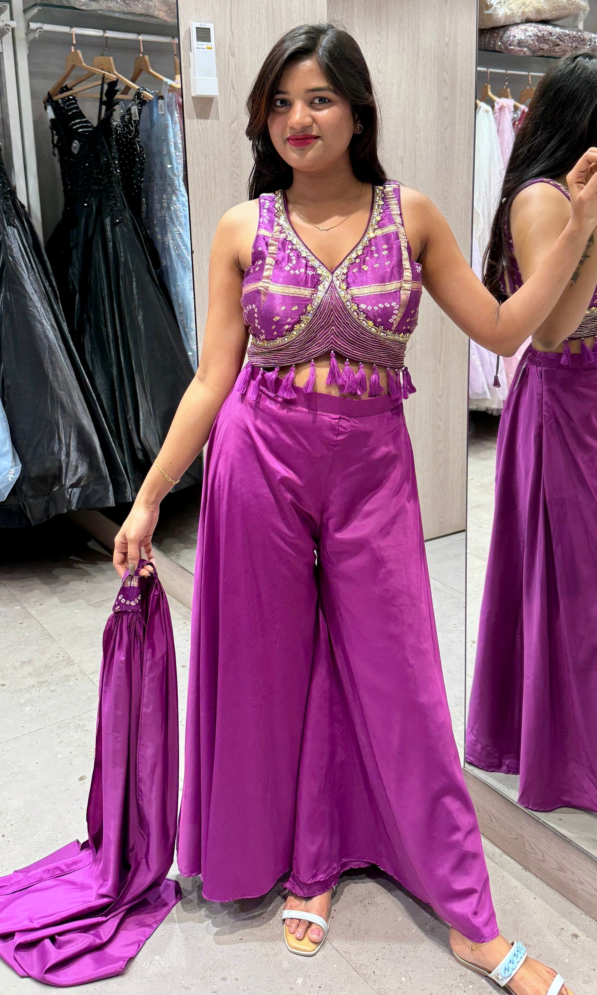 Purple palazzo set