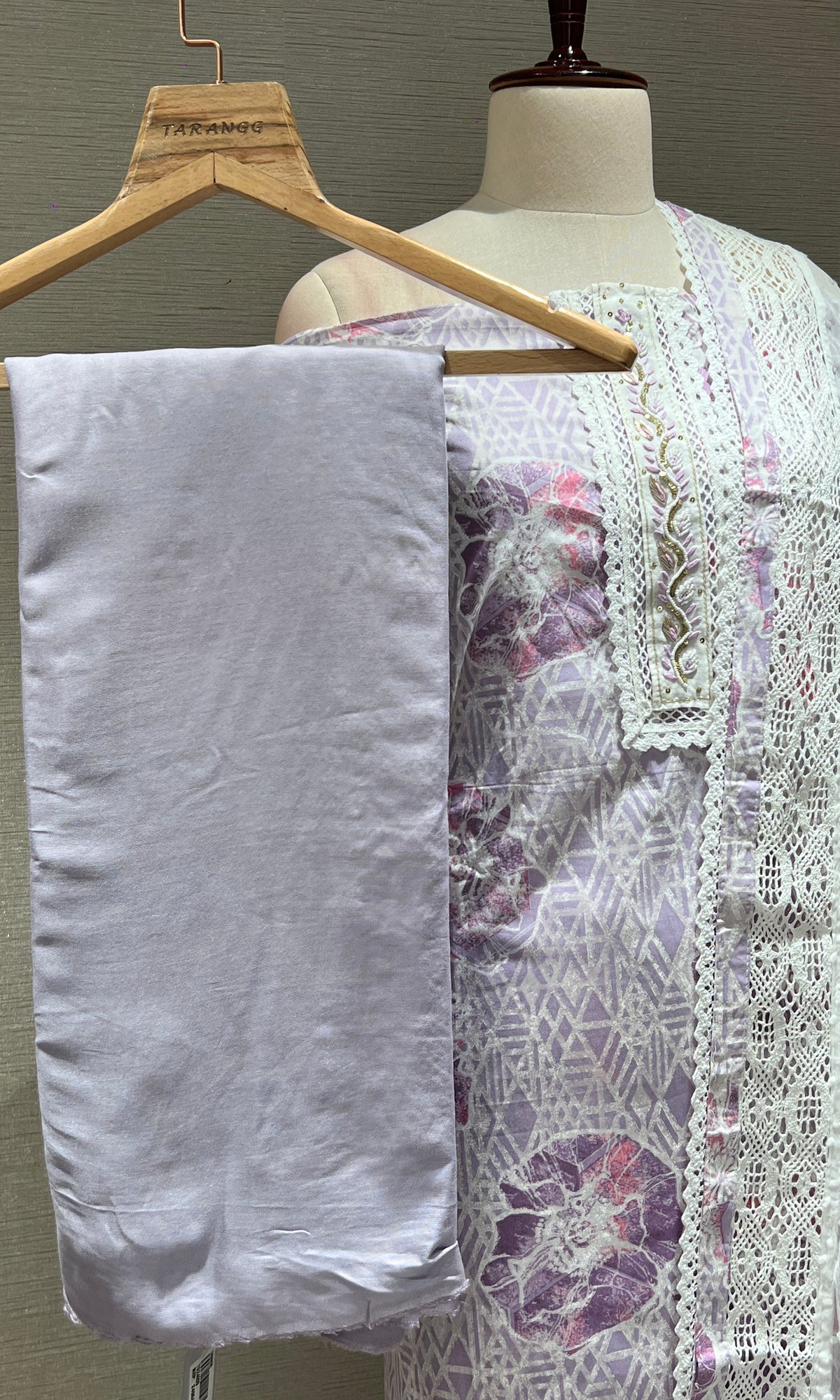 Purple dress material