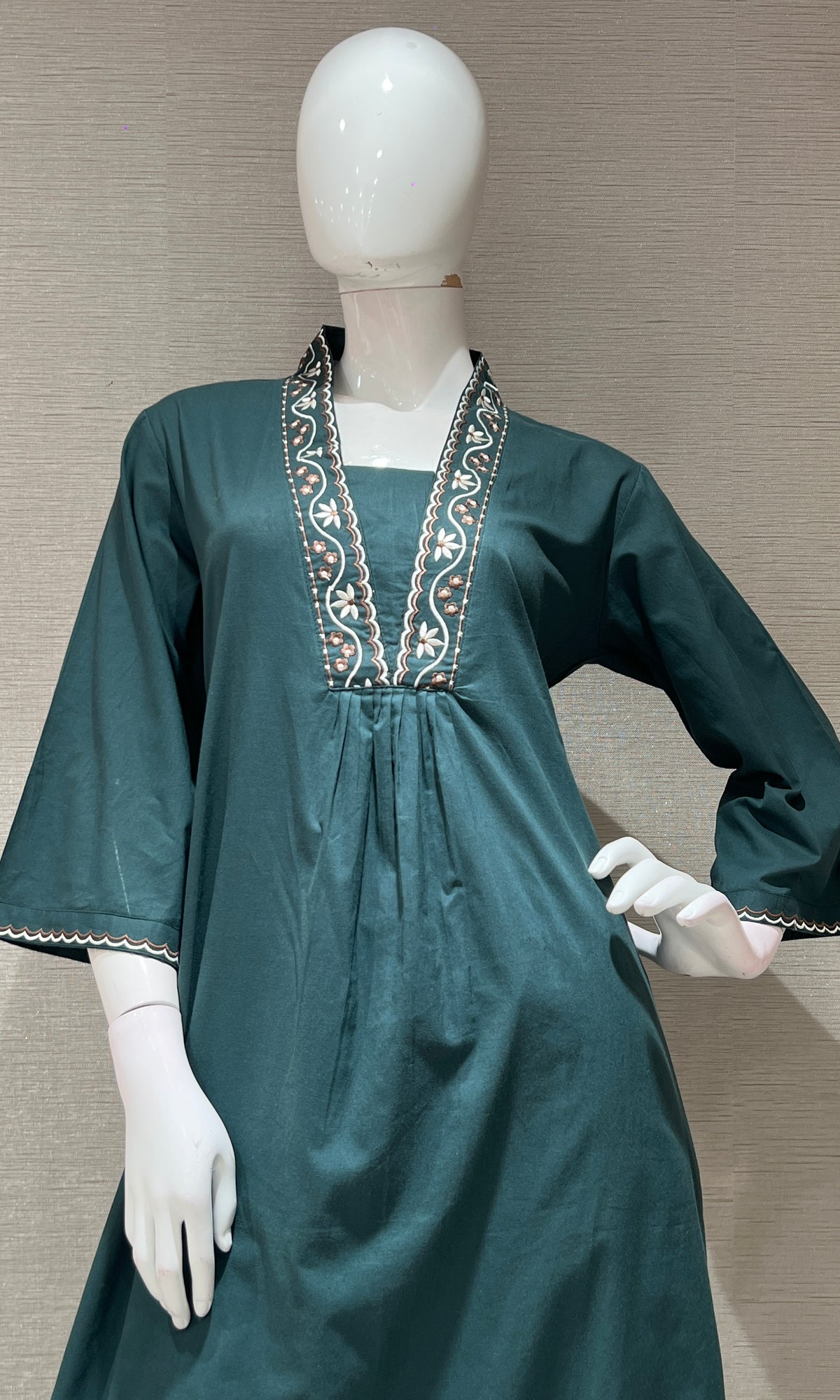 Green A LINE kurta set