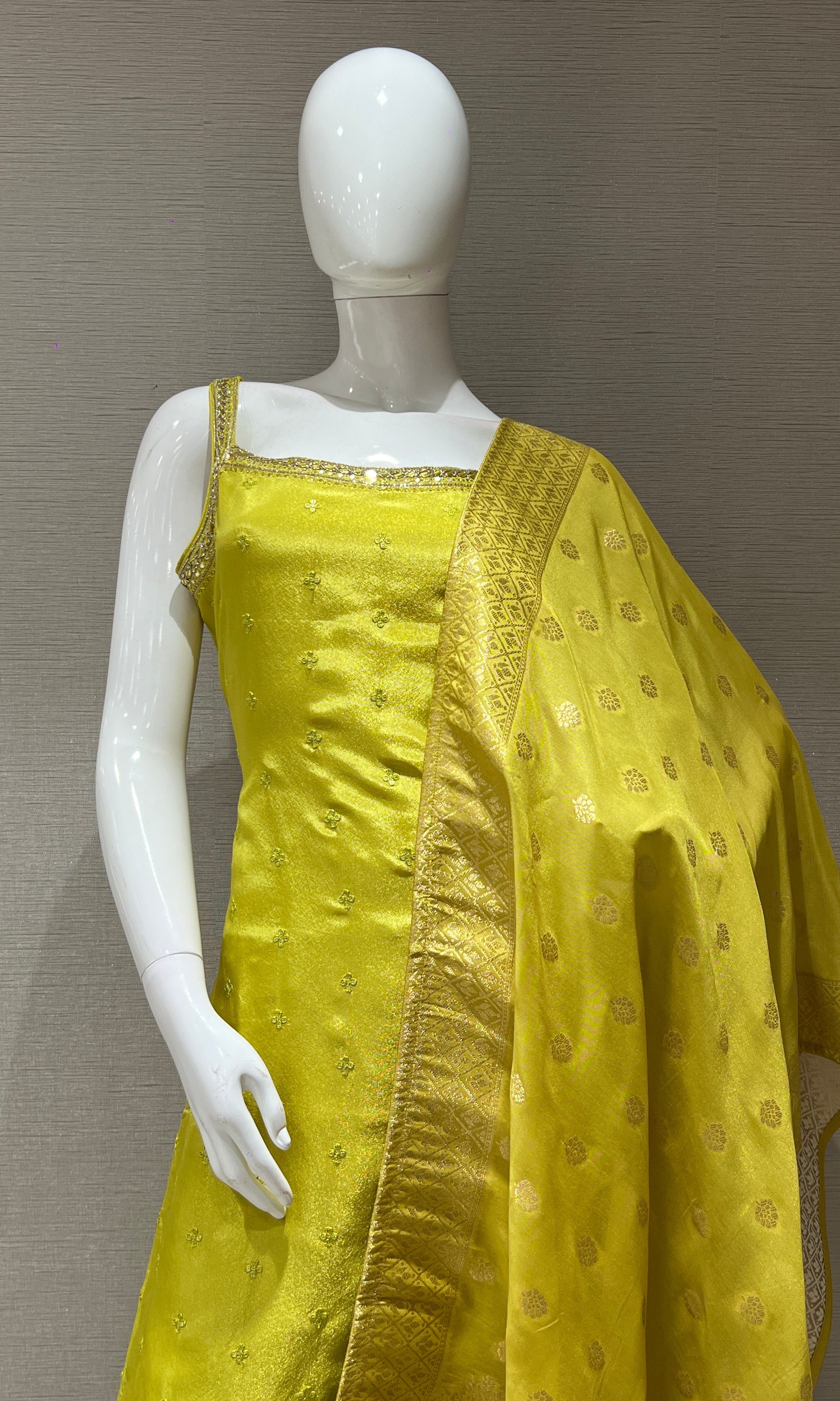 Lemon Glow Embellished Kurta Set