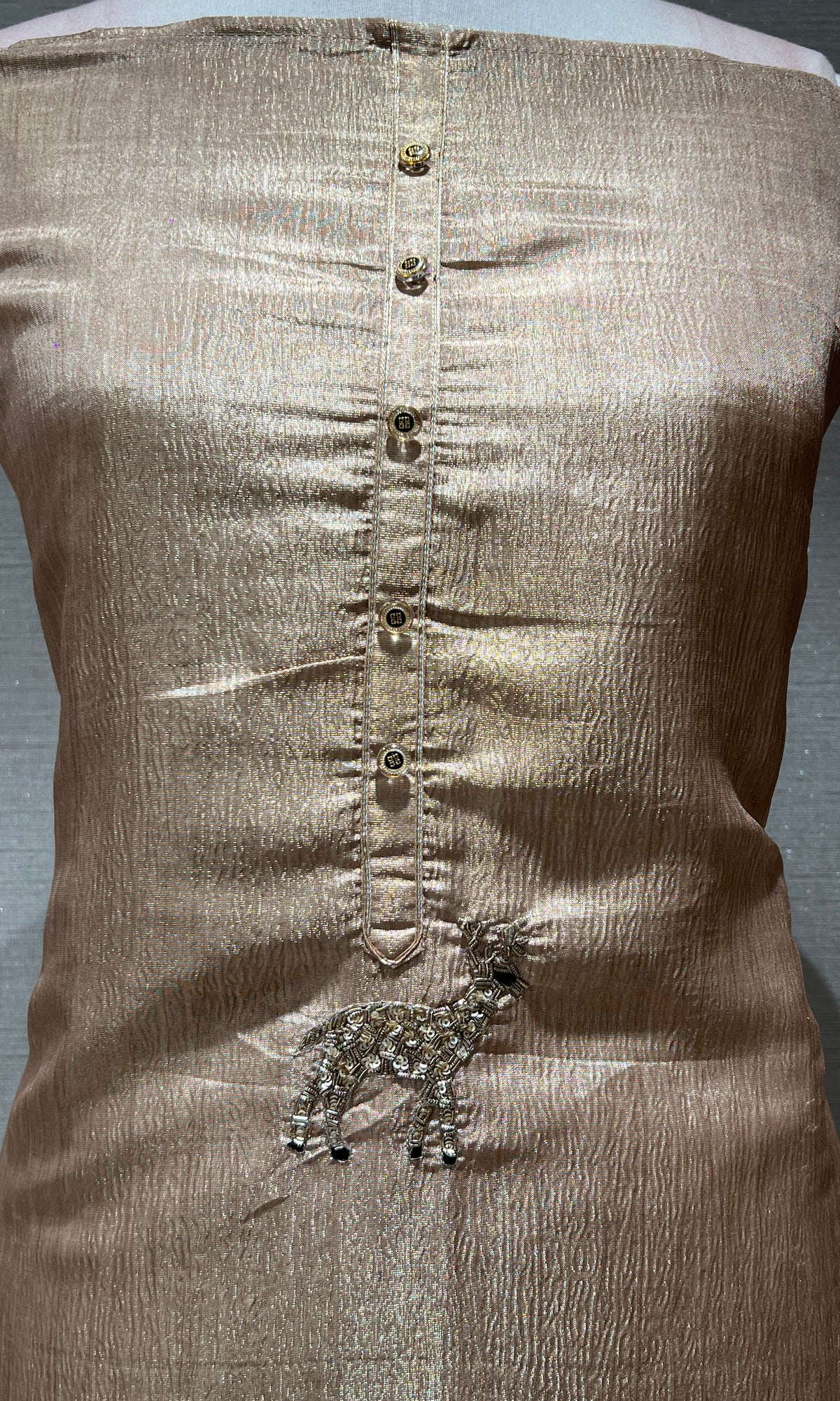 Gold dress material