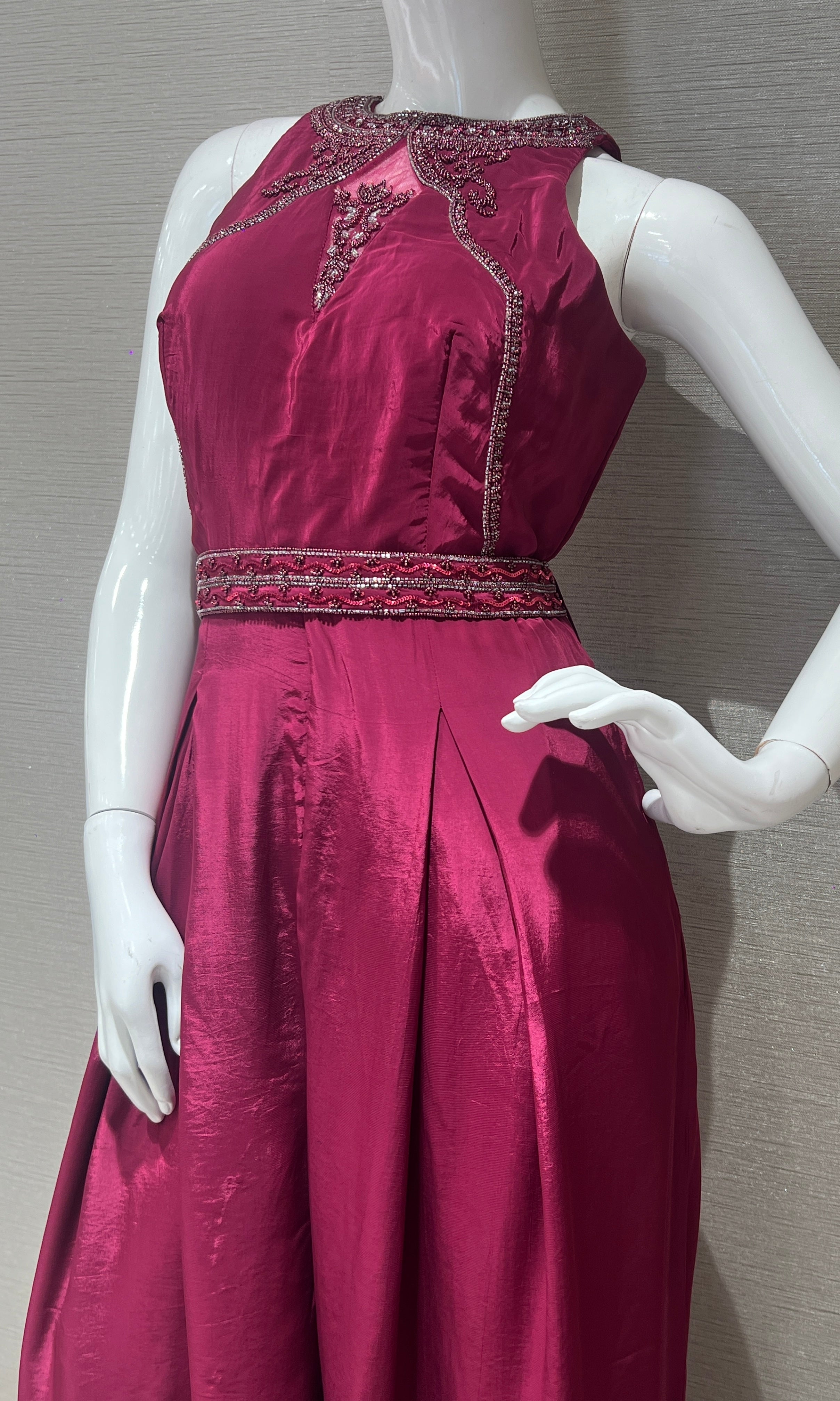 Pink jumpsuit dress
