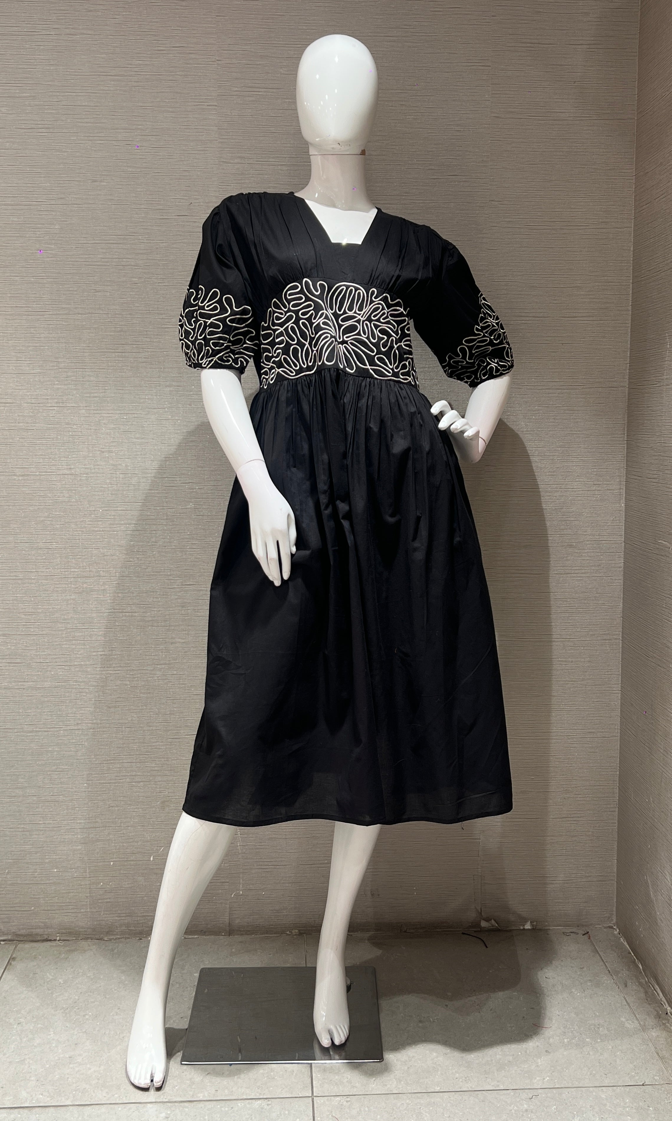 Black FLORAL SUMMER DRESS