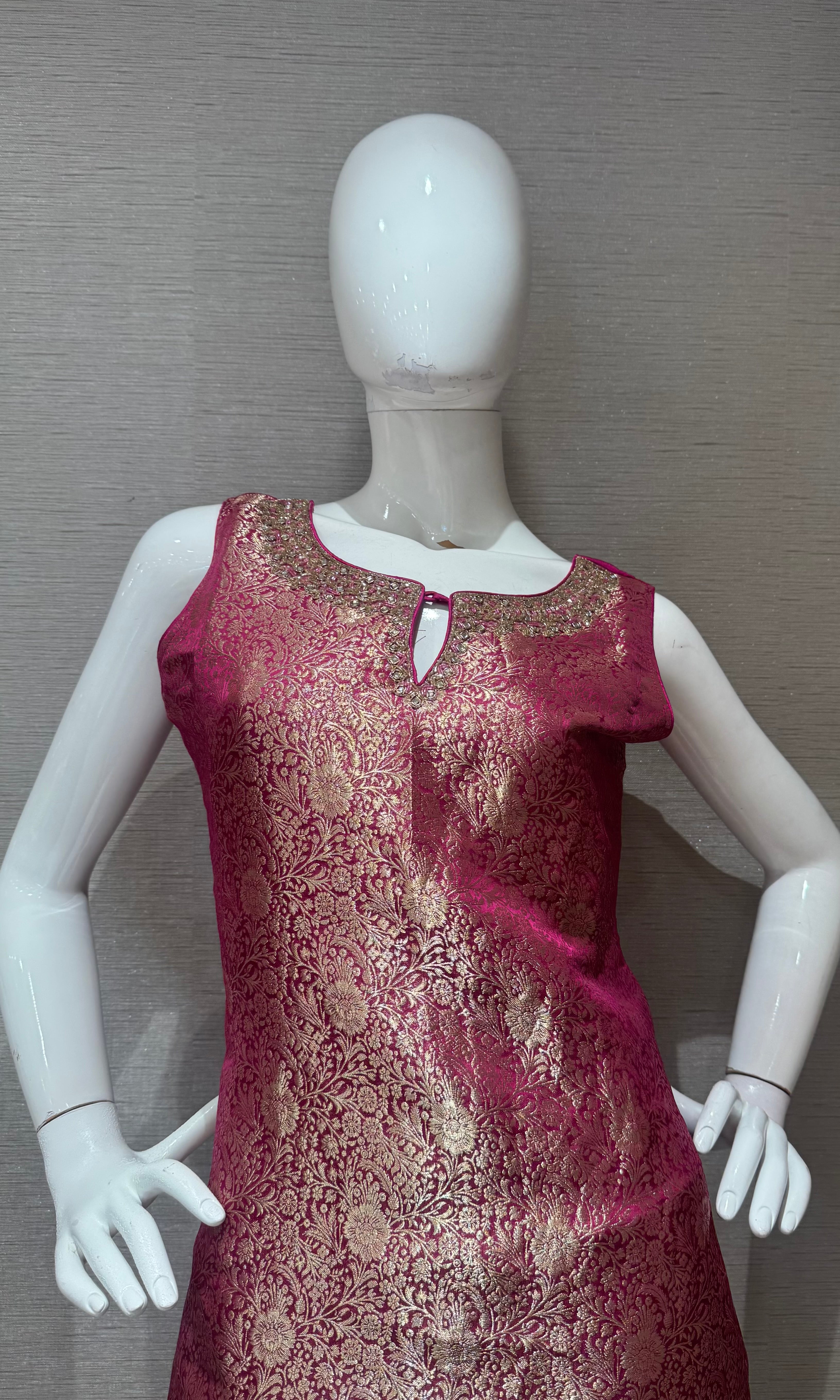 Violet Banarasi ethnic kurta set