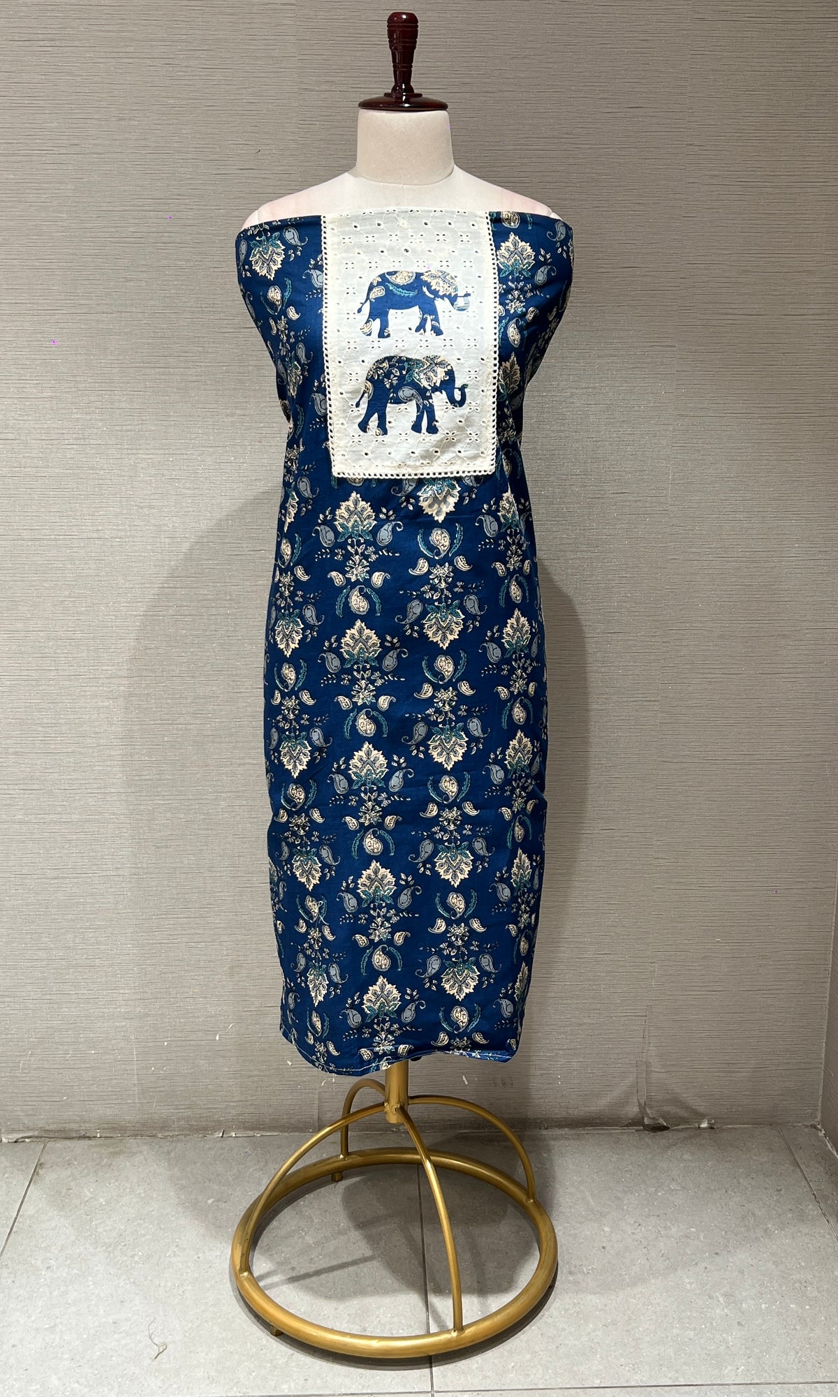 Blue dress material