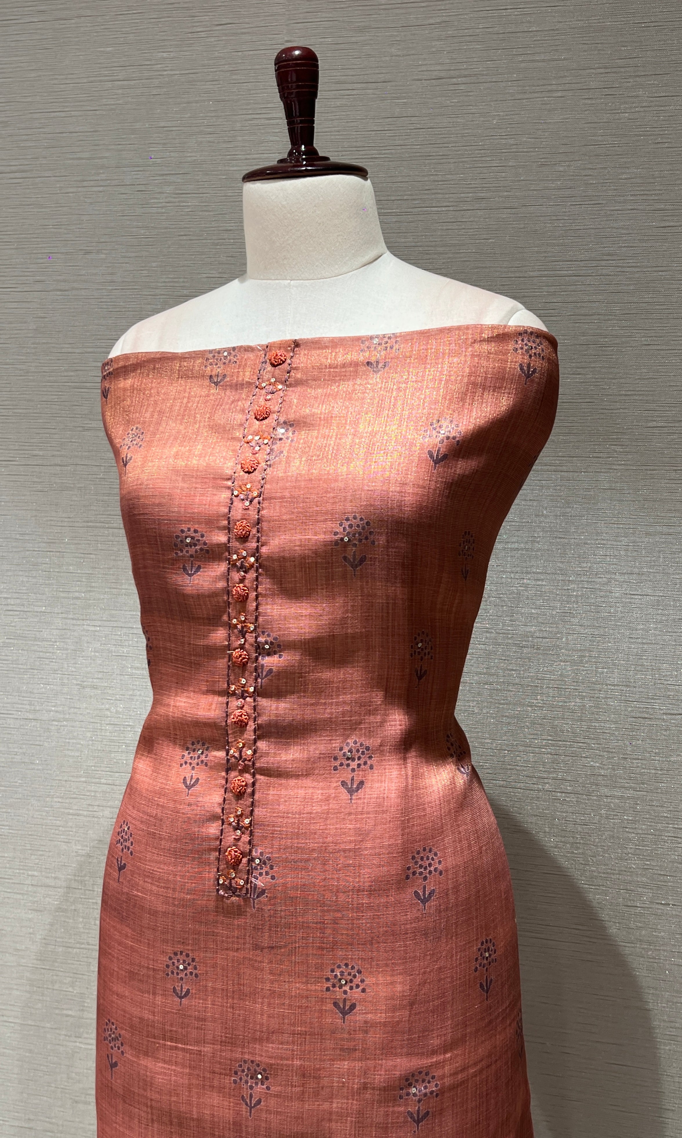 Rust dress material