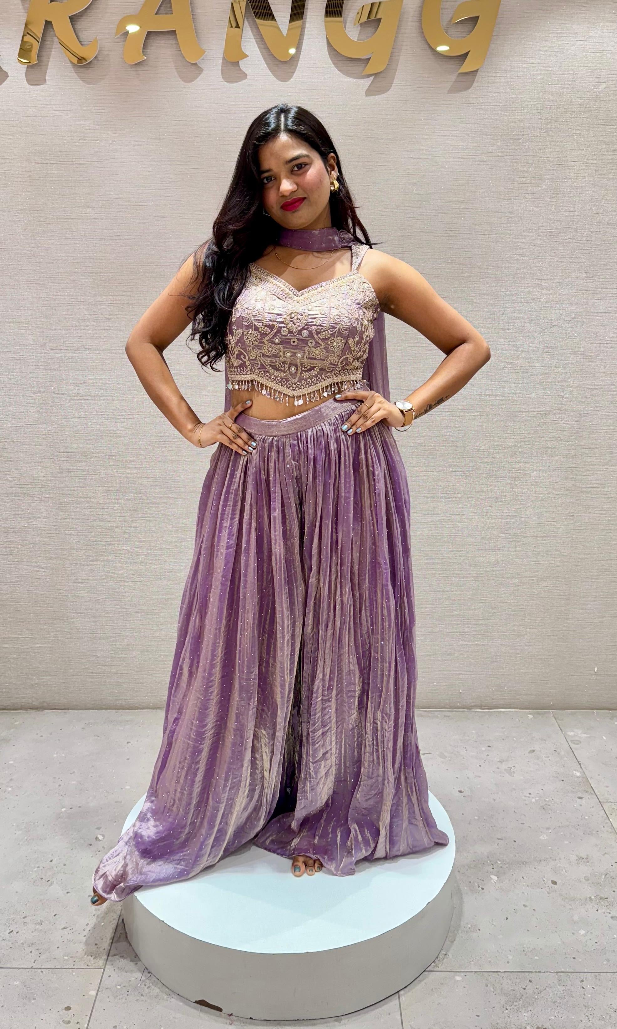 Lavender EMBROIDERED palazzo SET