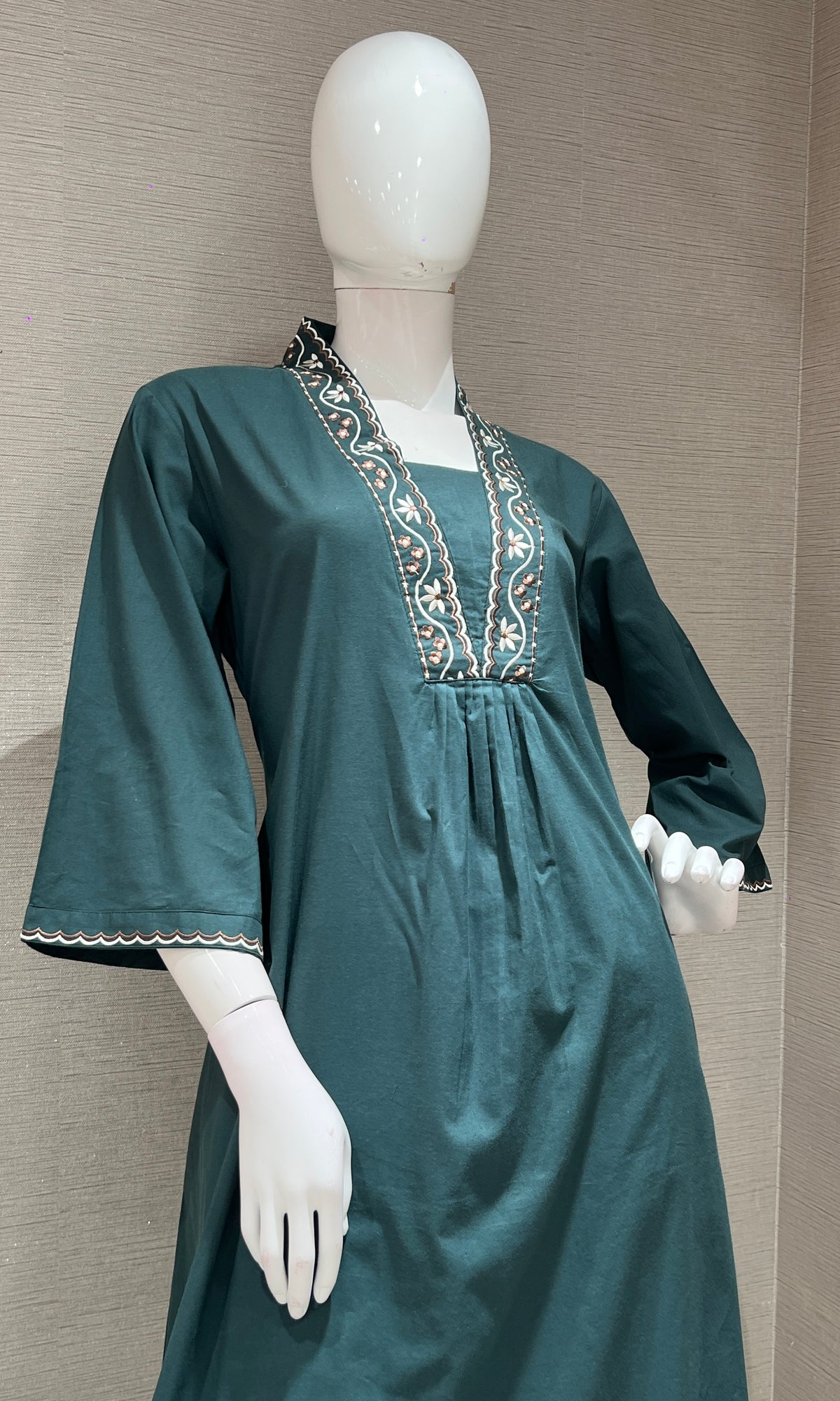 Green A LINE kurta set