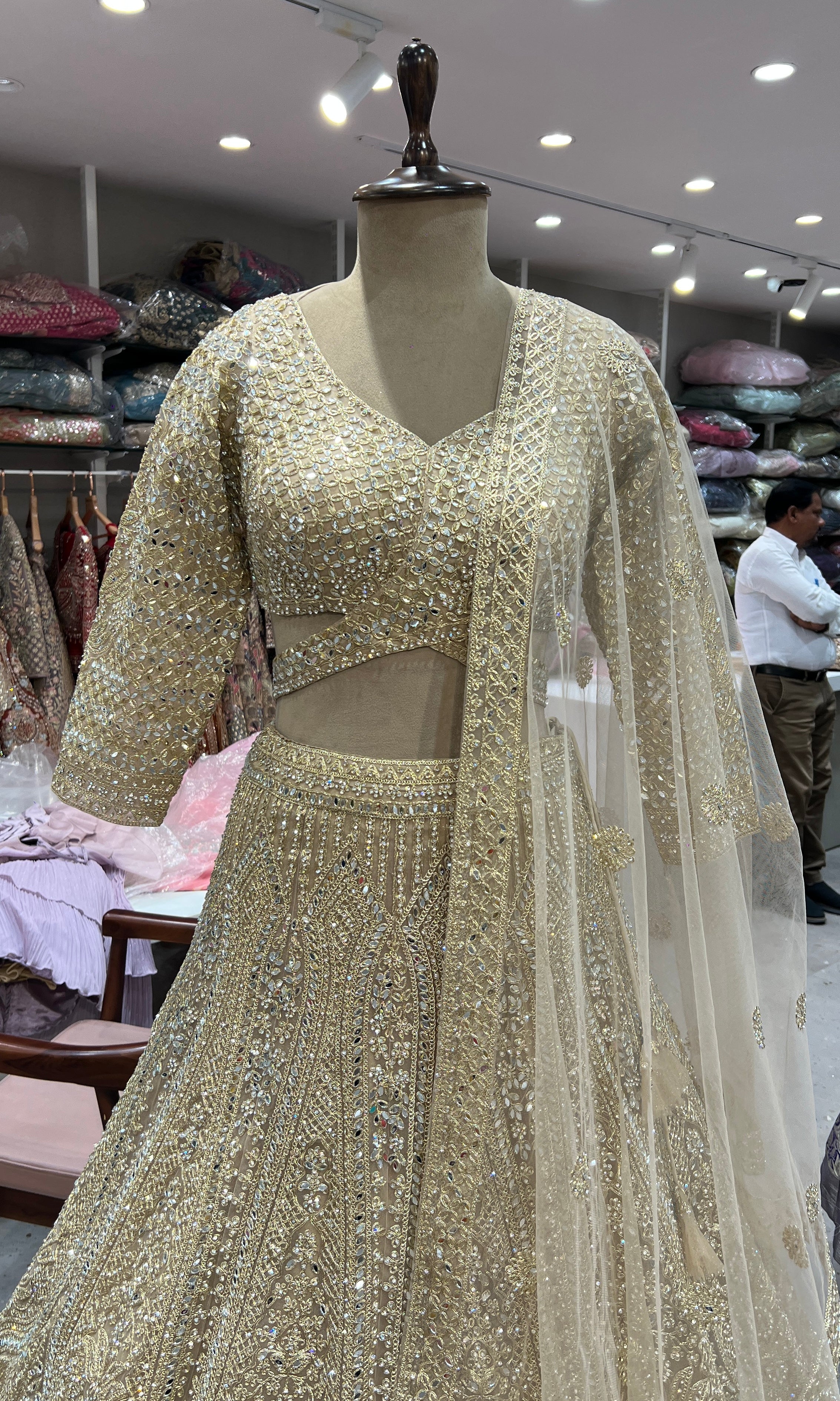 Gold RADIANT EMBROIDERED LEHENGA SET
