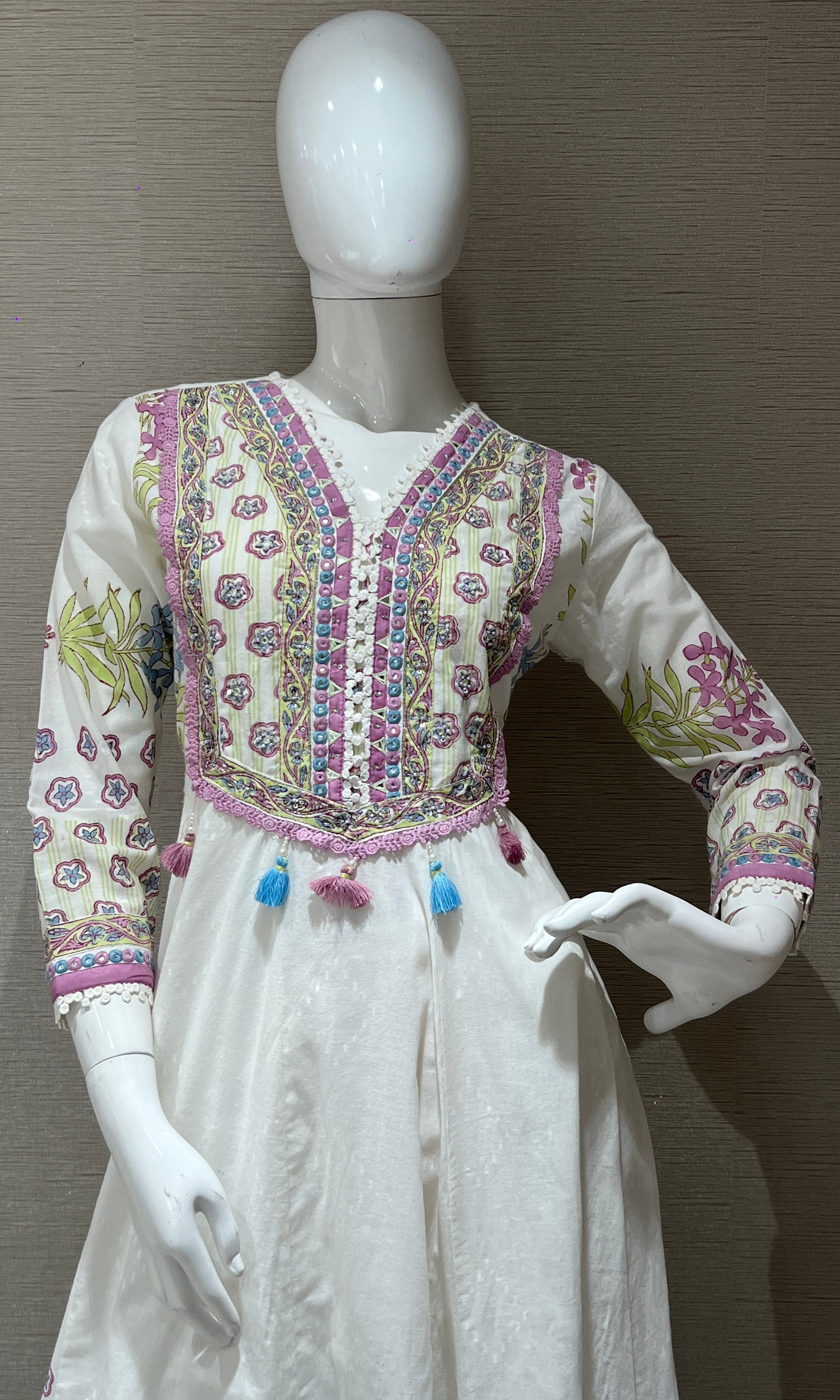 Purple Anarkali with Palazzo