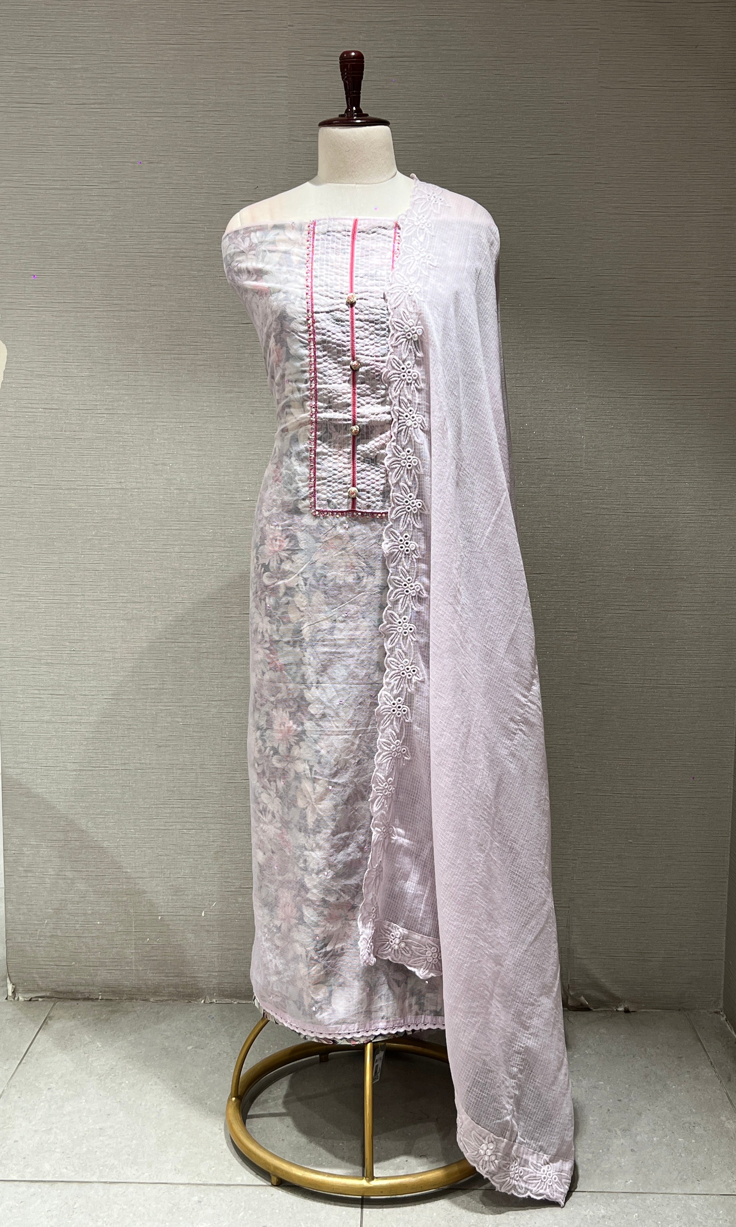 Light purple dress material