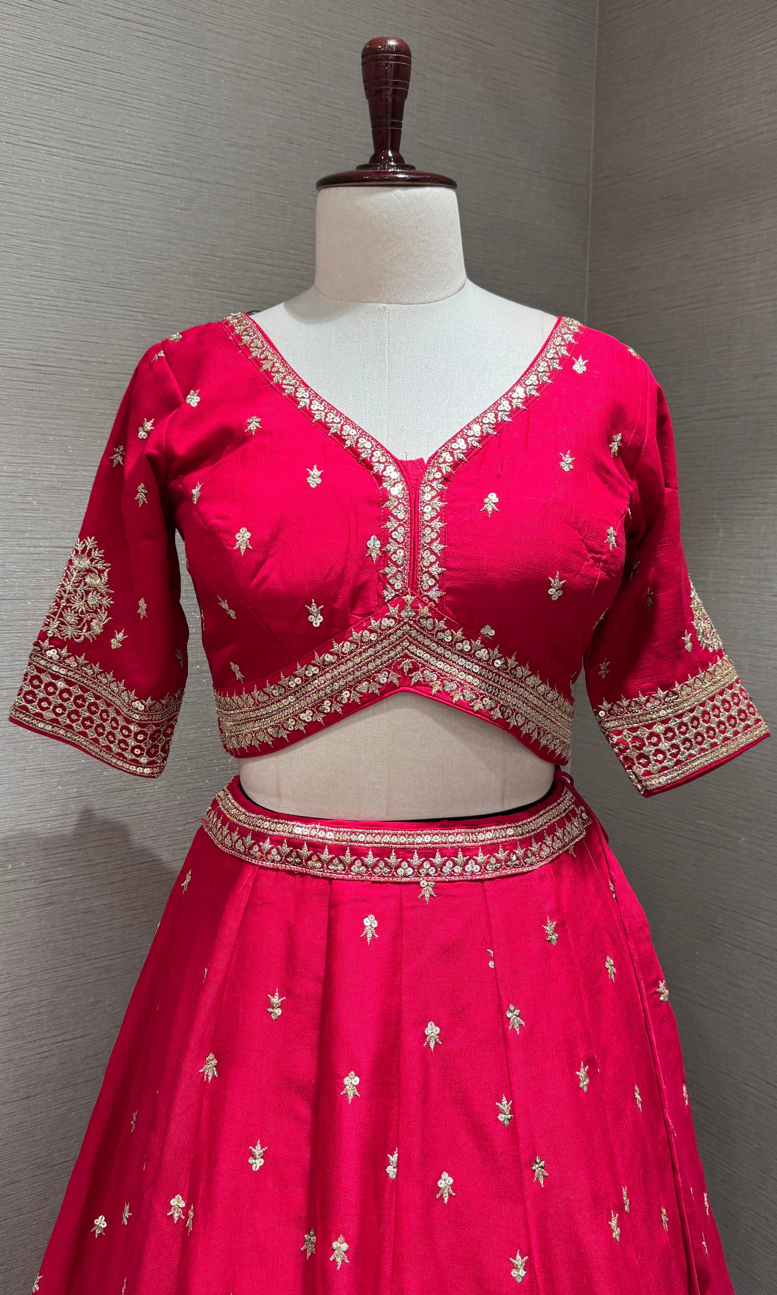 Rani Zari embroidered lehenga choli