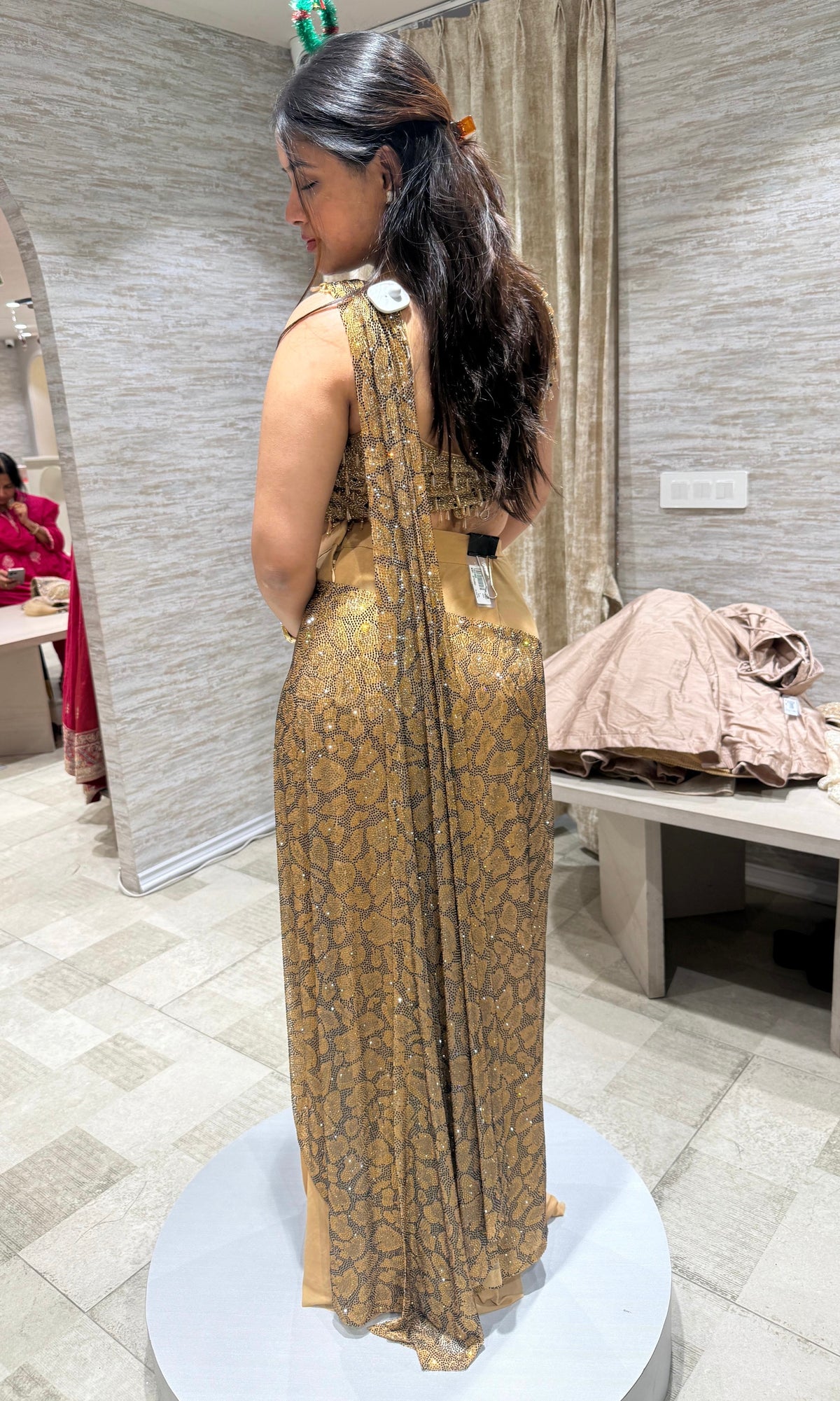 Chikoo GOLDEN drape saree