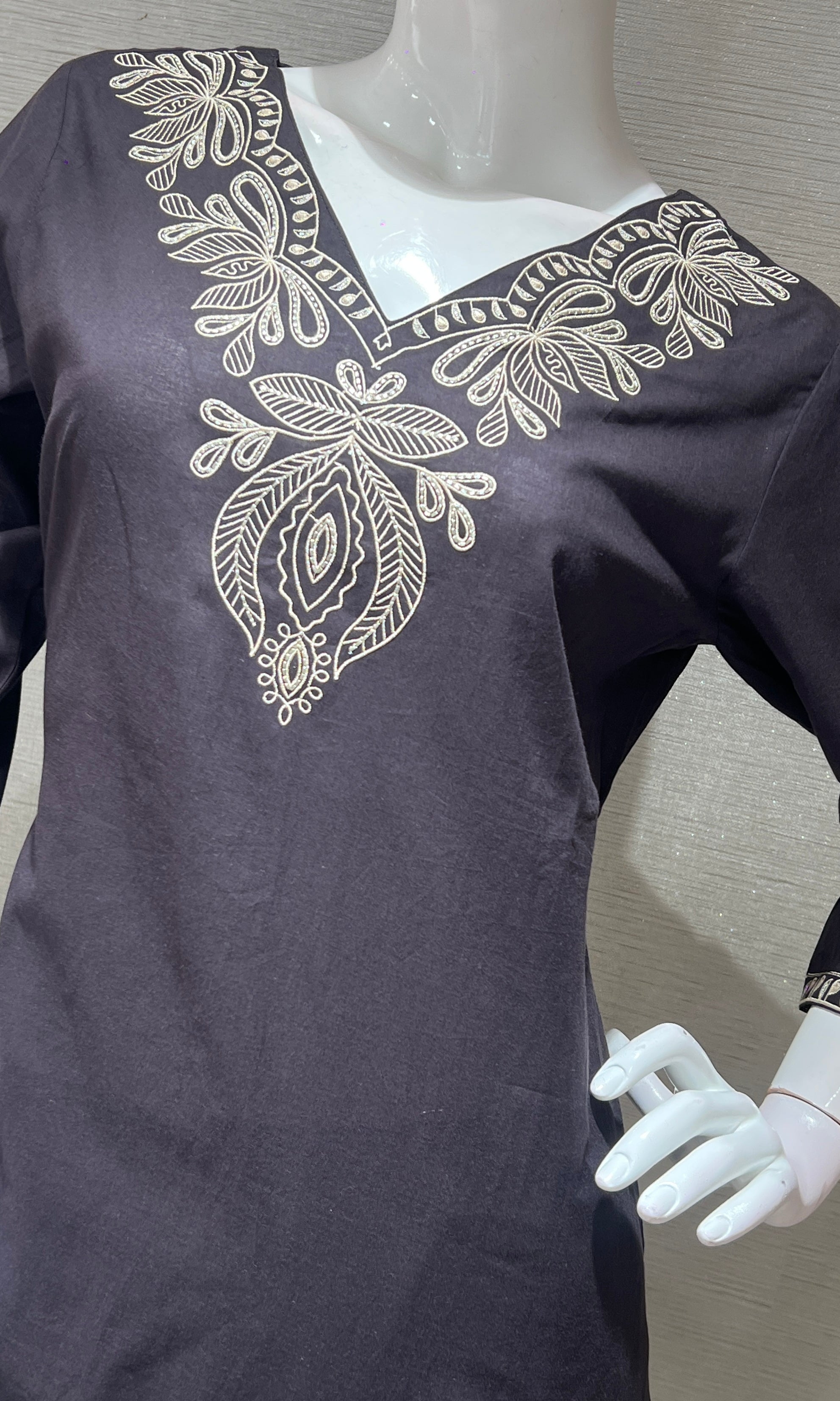Grey EMBROIDERED kurta set
