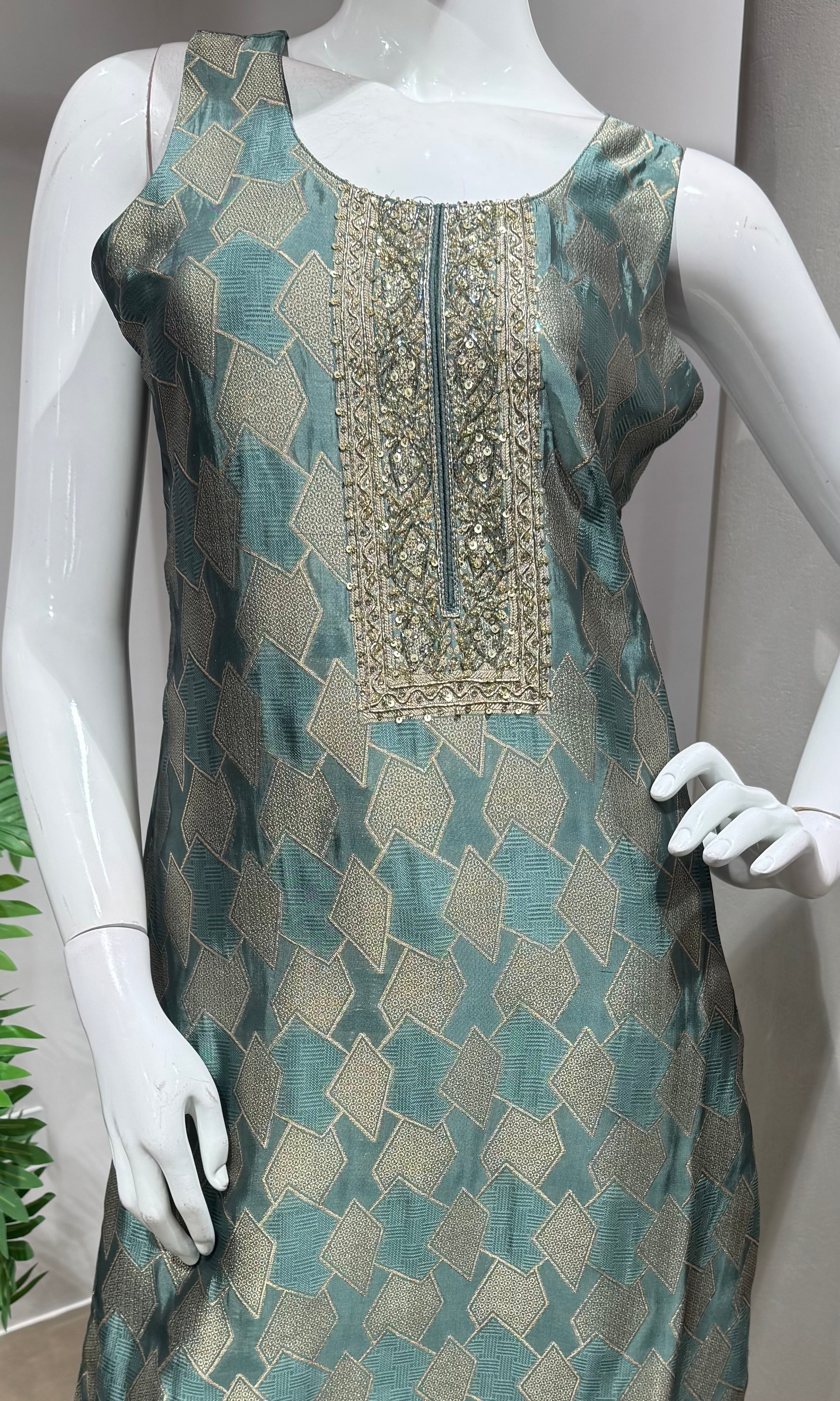 SEA GREEN Embroidered KURTA SET