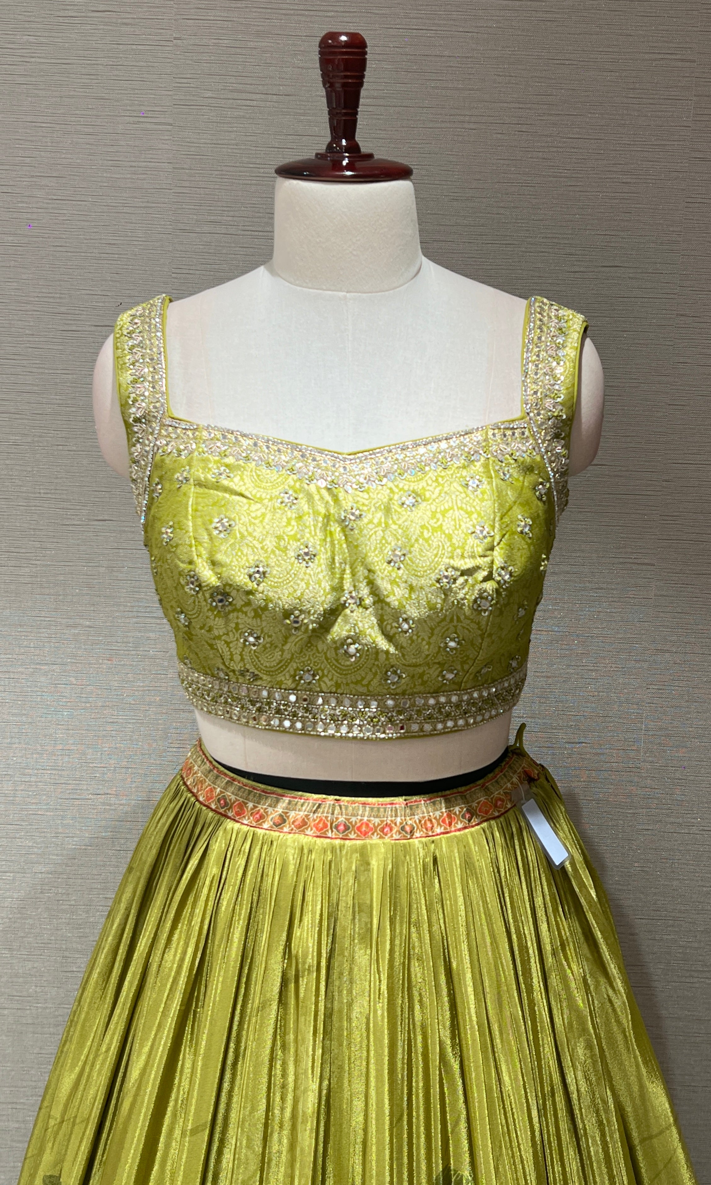 Gulzar Olive Lehenga Set