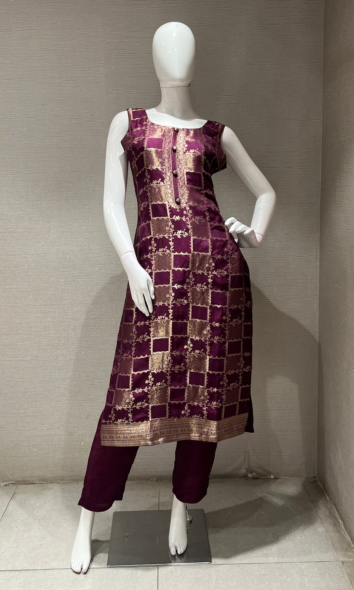 Wine kurta set