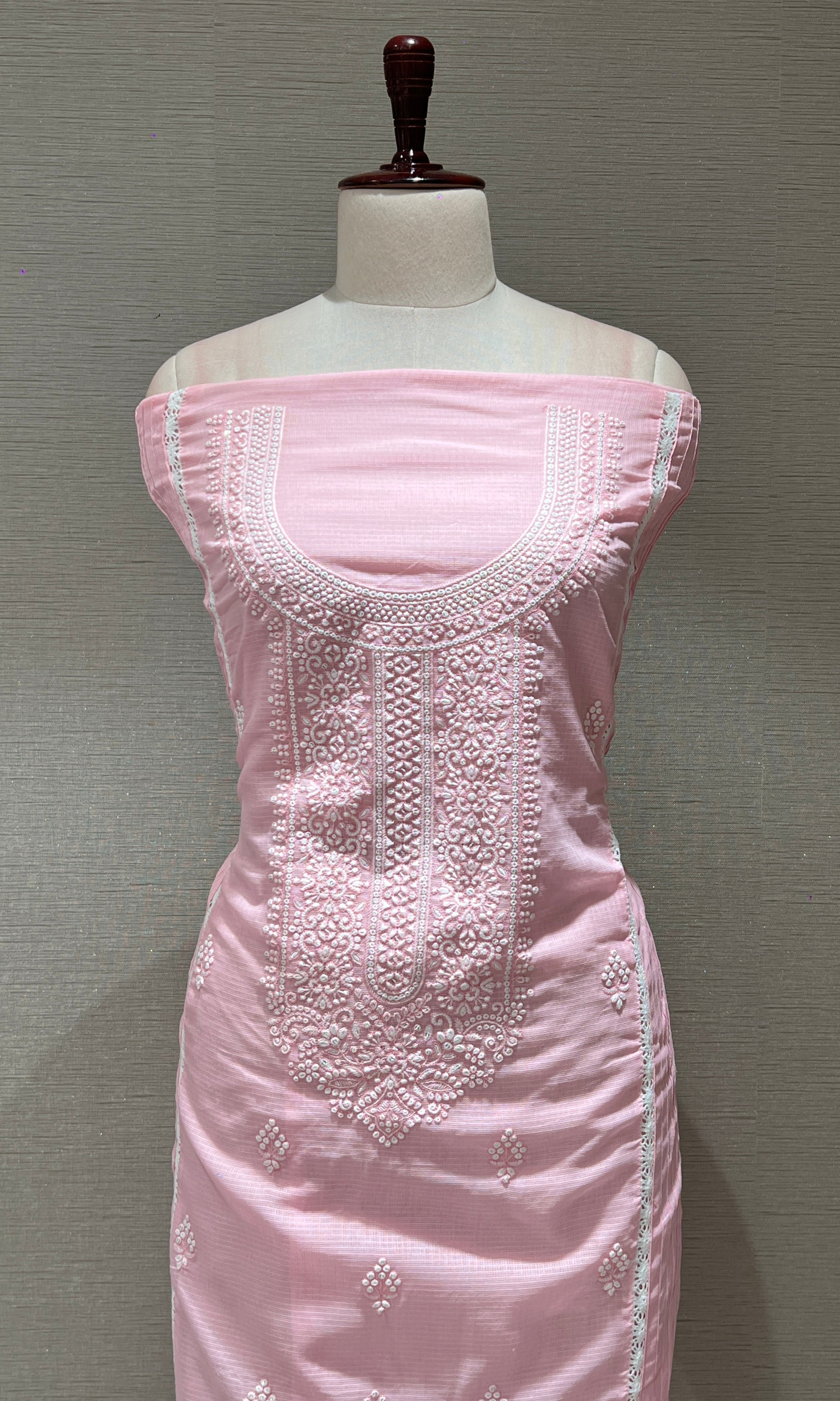 Baby pink dress material