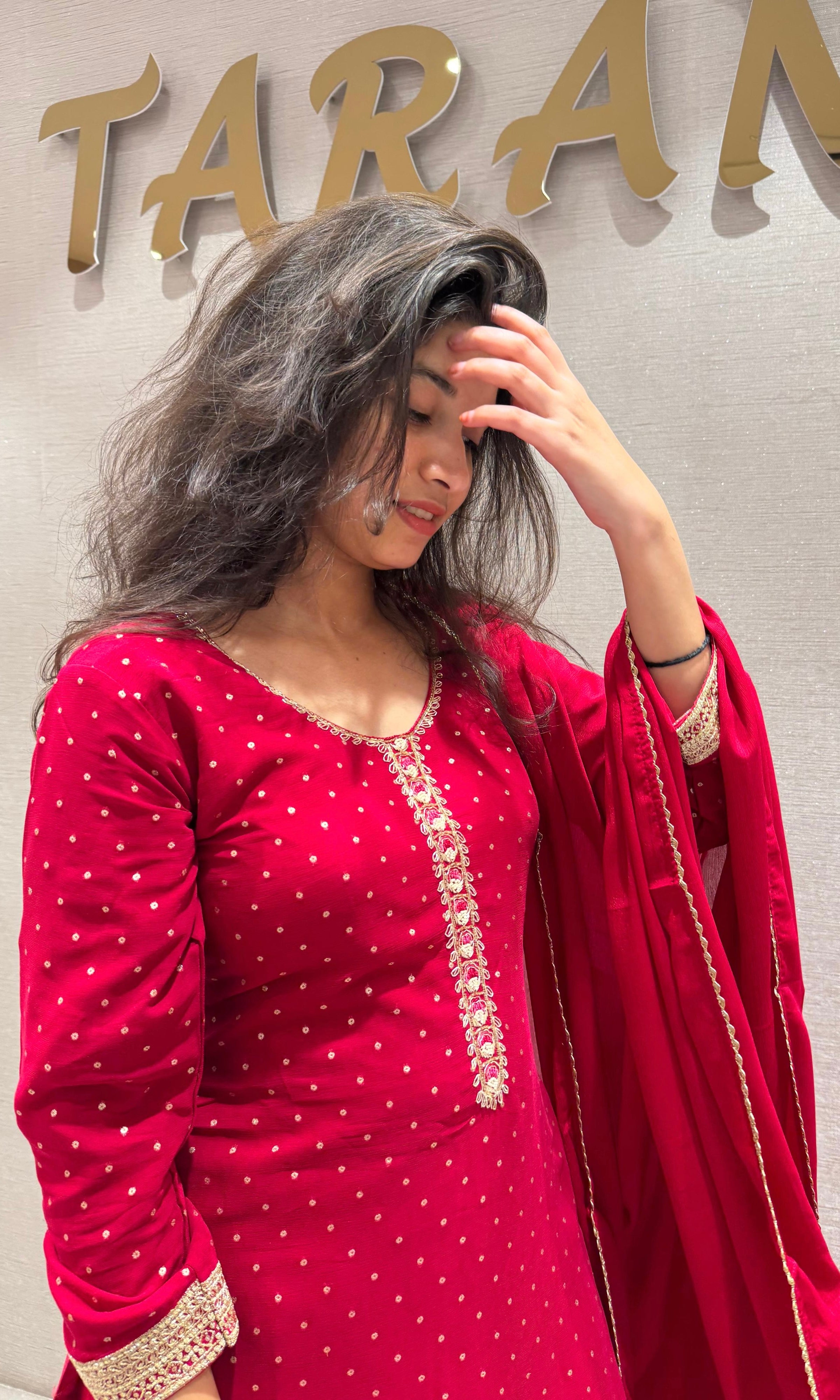 RUBY RED Radiance Sharara Set