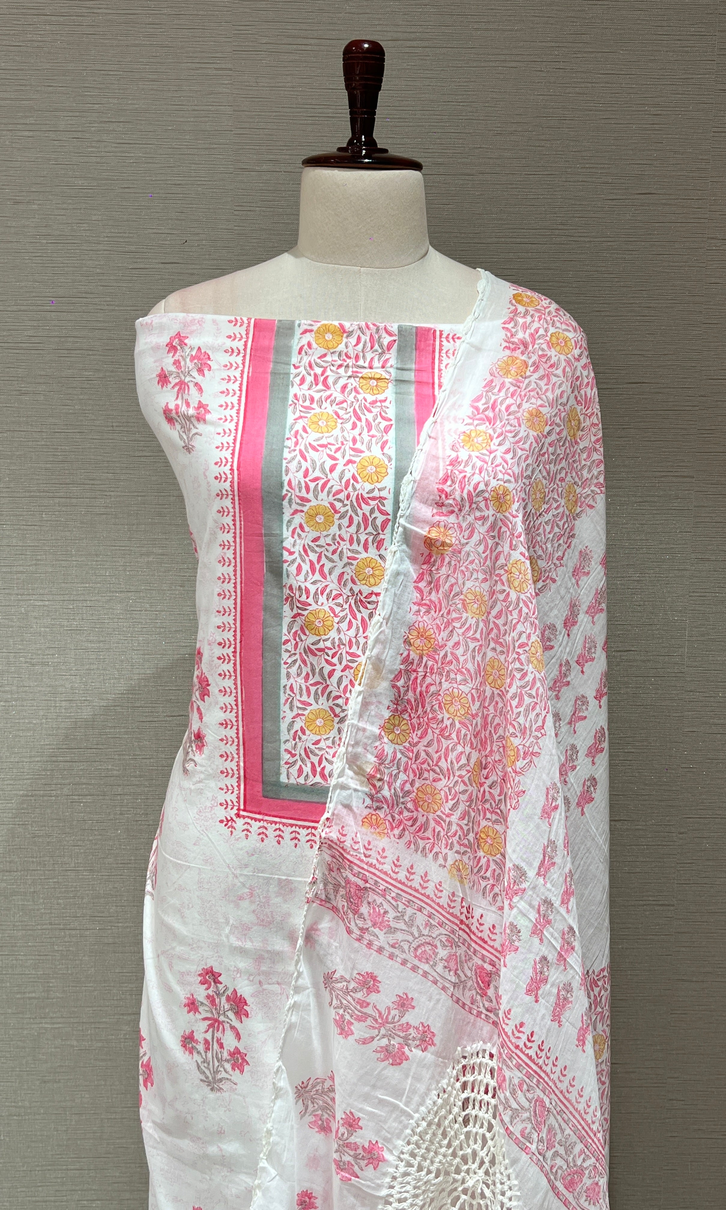 Pink dress material