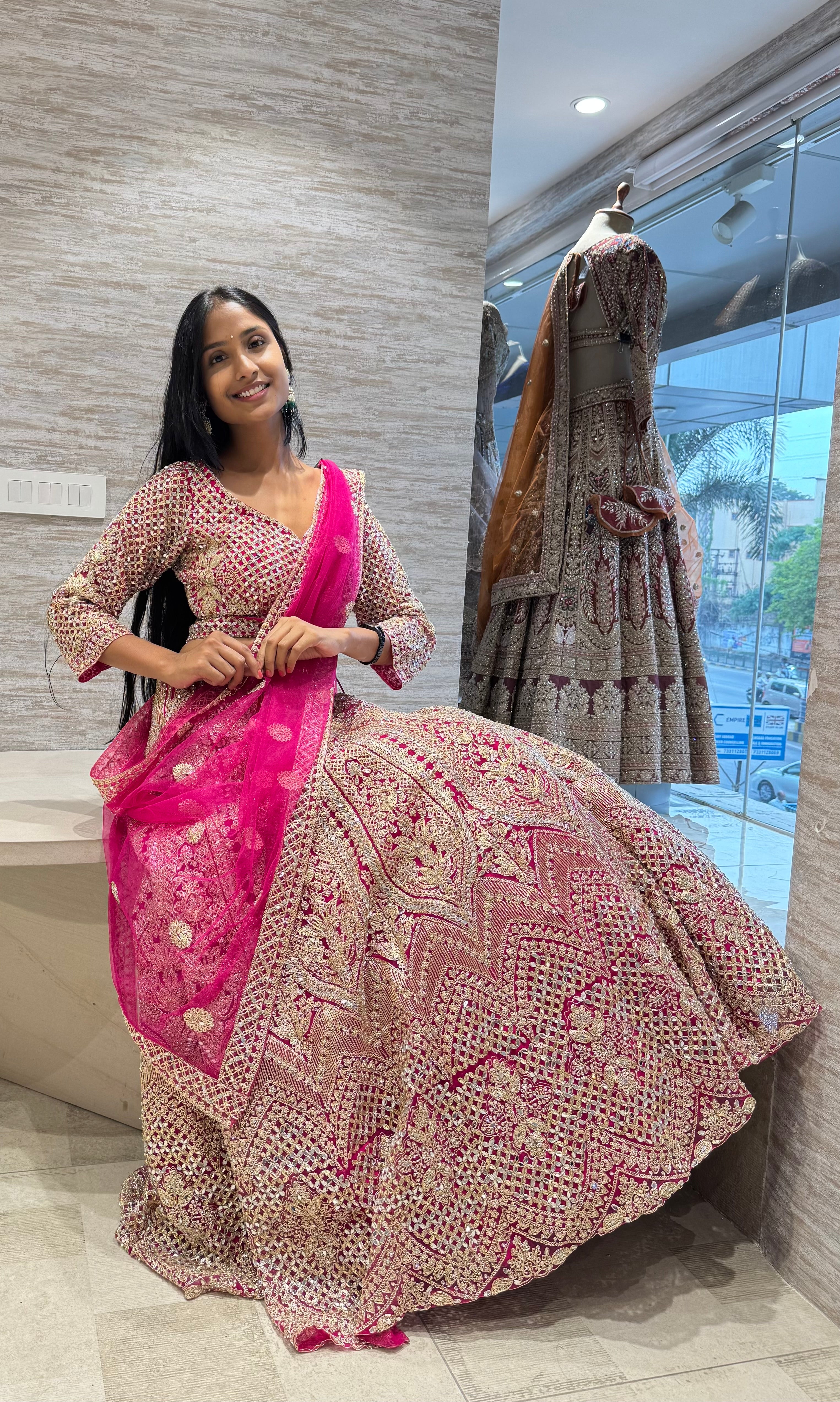 PINK INTRICATE EMBROIDERED LEHENGA