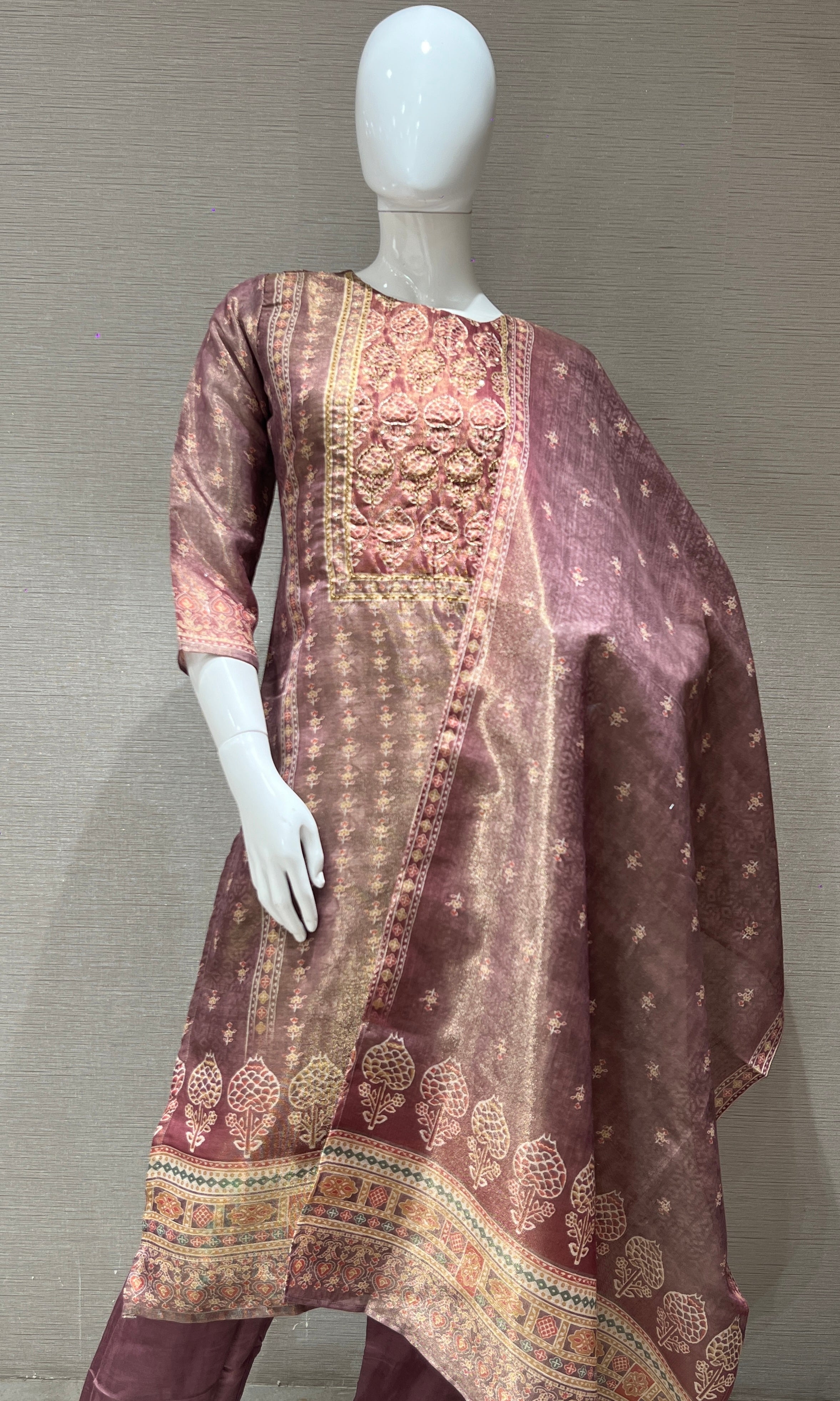 Light brown kurta set