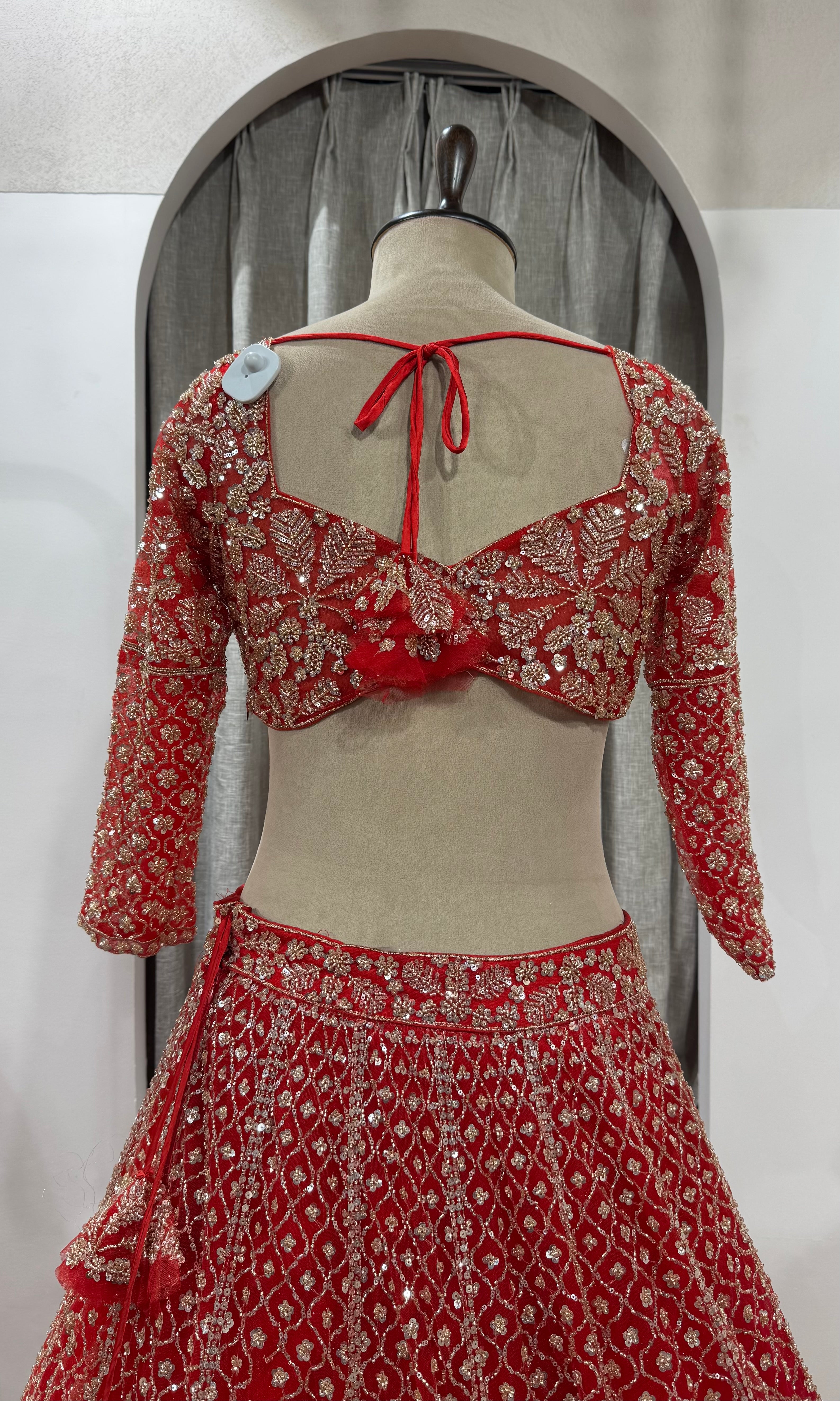 Royal Red Zardozi Ensemble LEHENGA