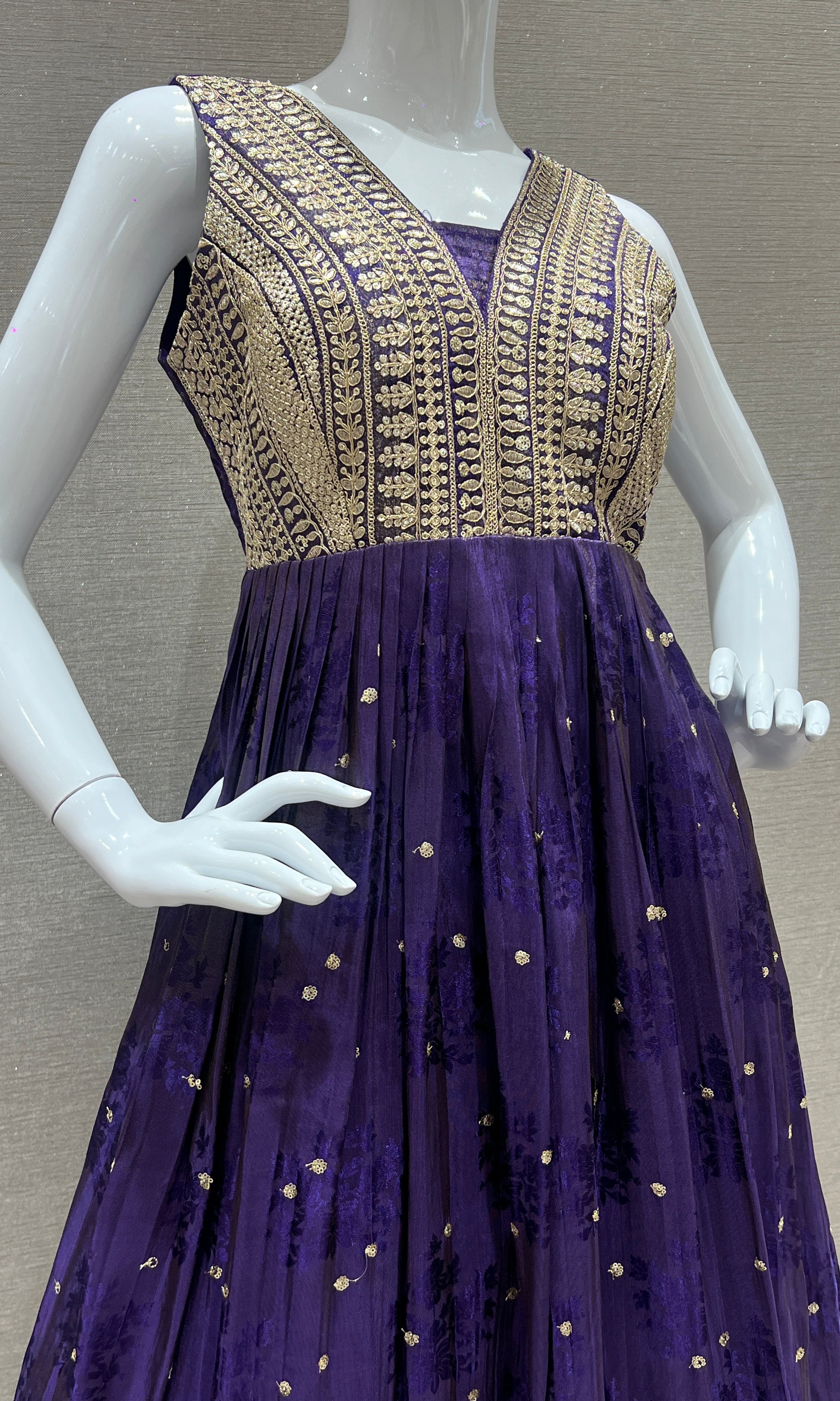 Purple long dress