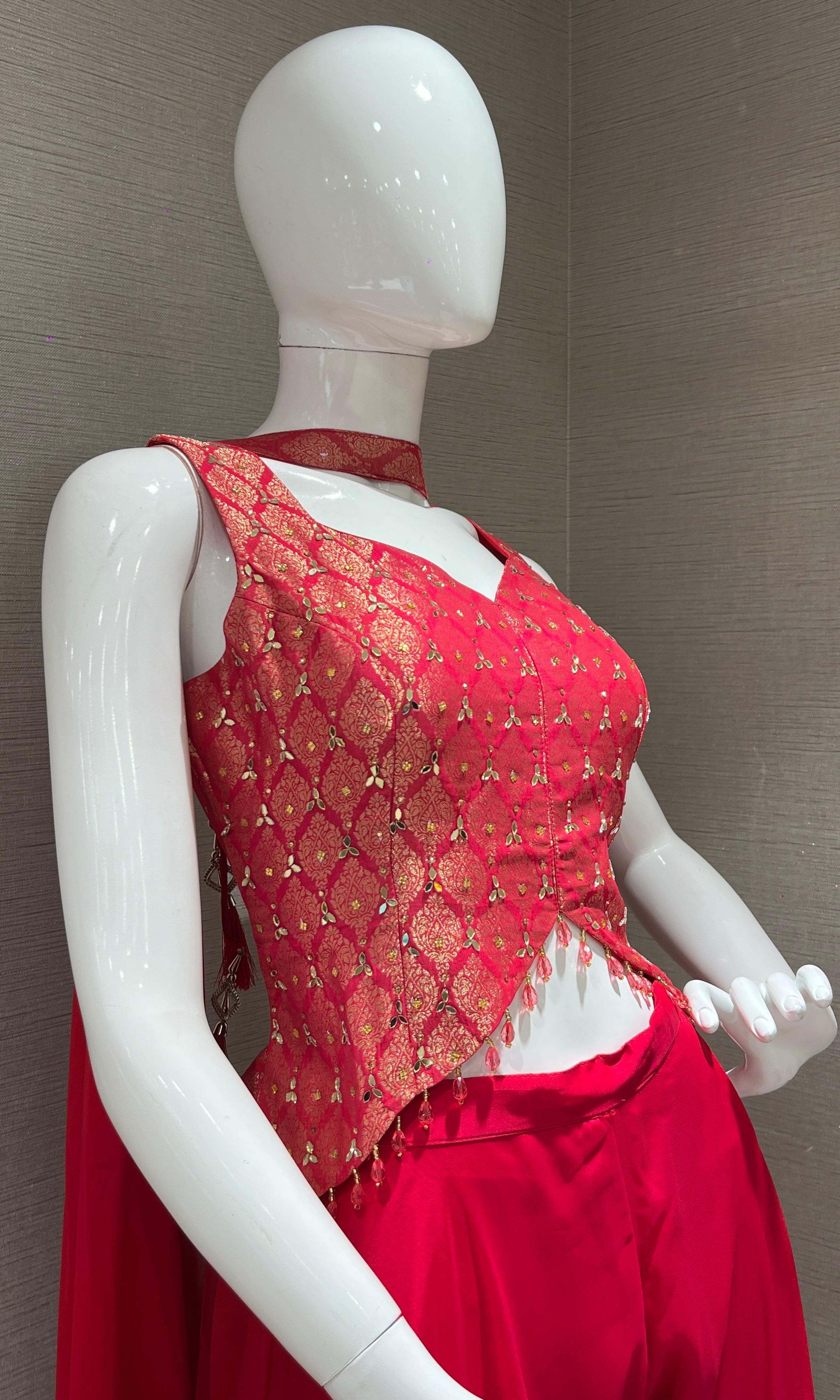 Rani Pink Palazzo with Corset Blouse