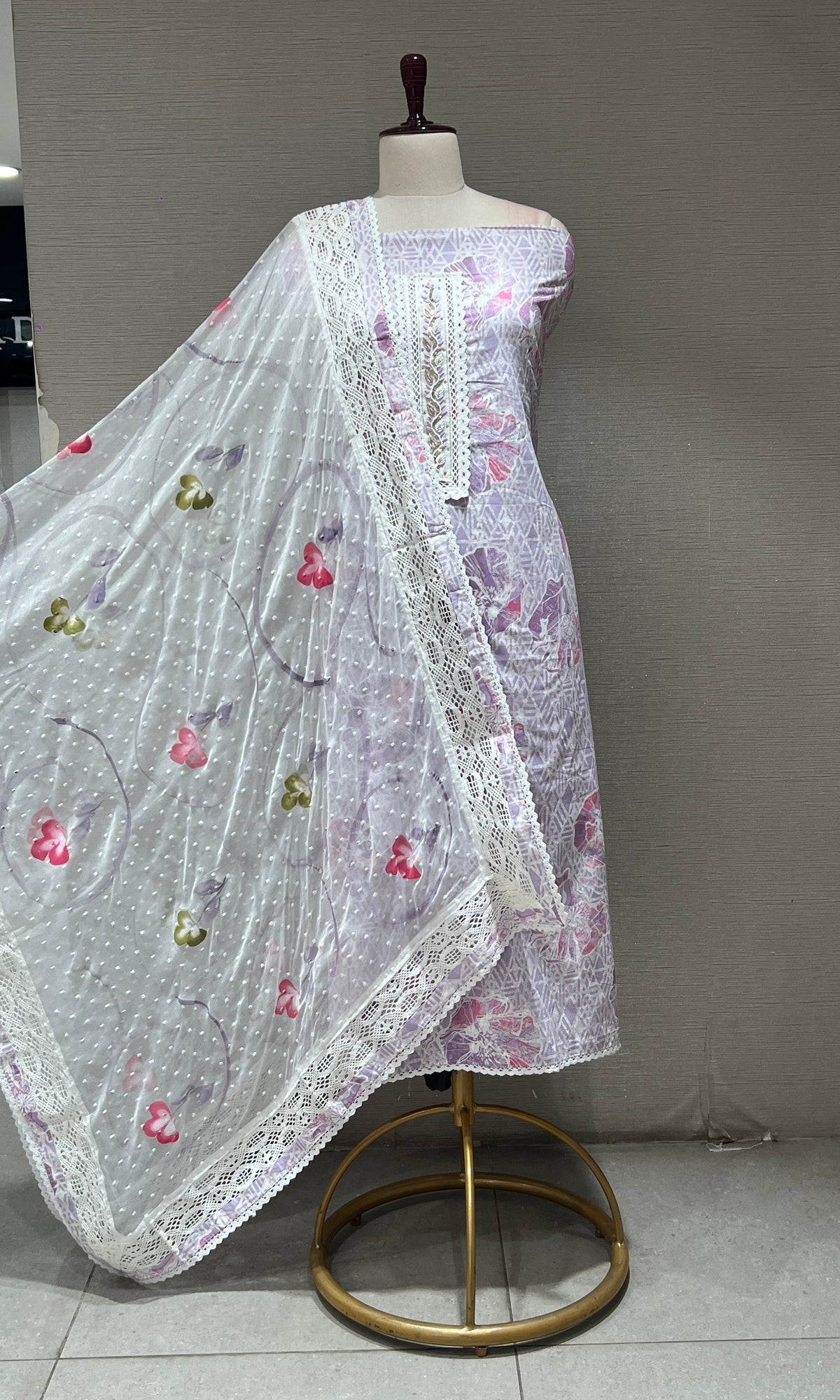 Purple dress material