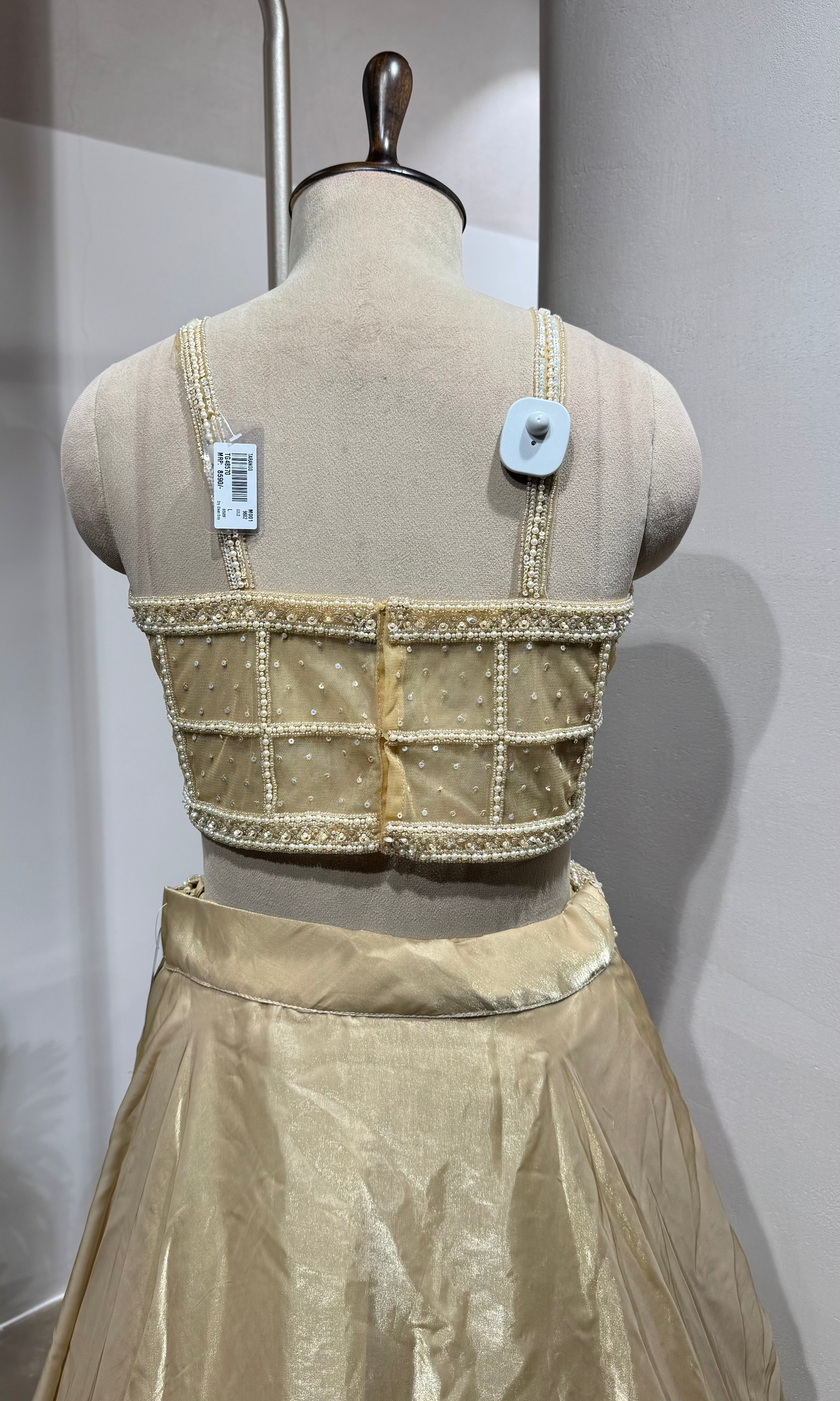 Gold and Silver Wedding Wear Lehenga