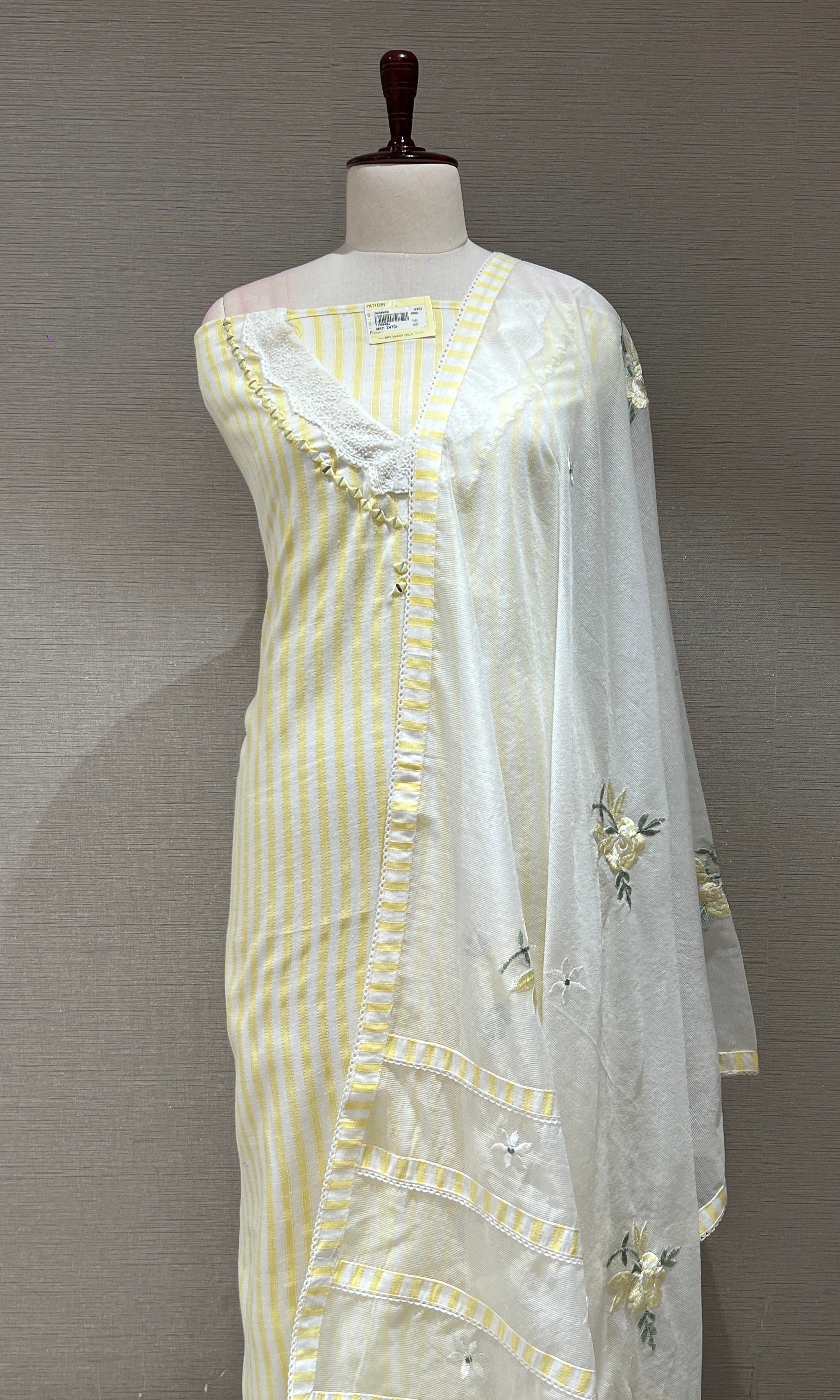 Yellow dress material