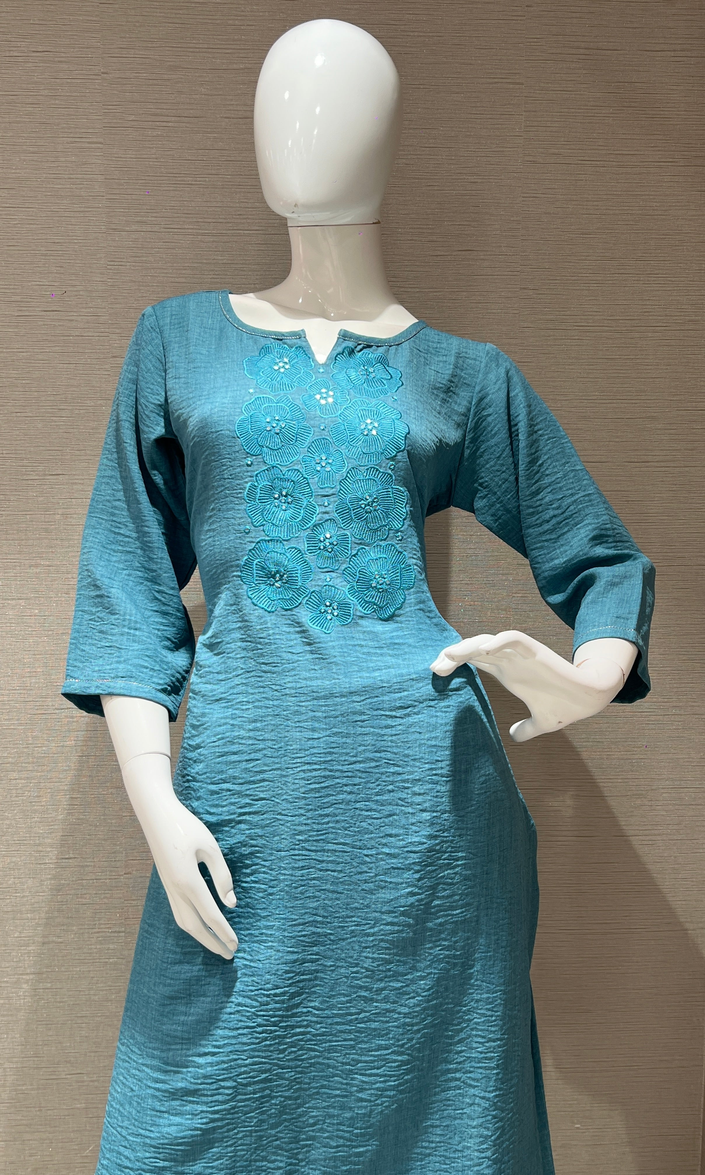 Blue Kurti top with bottom