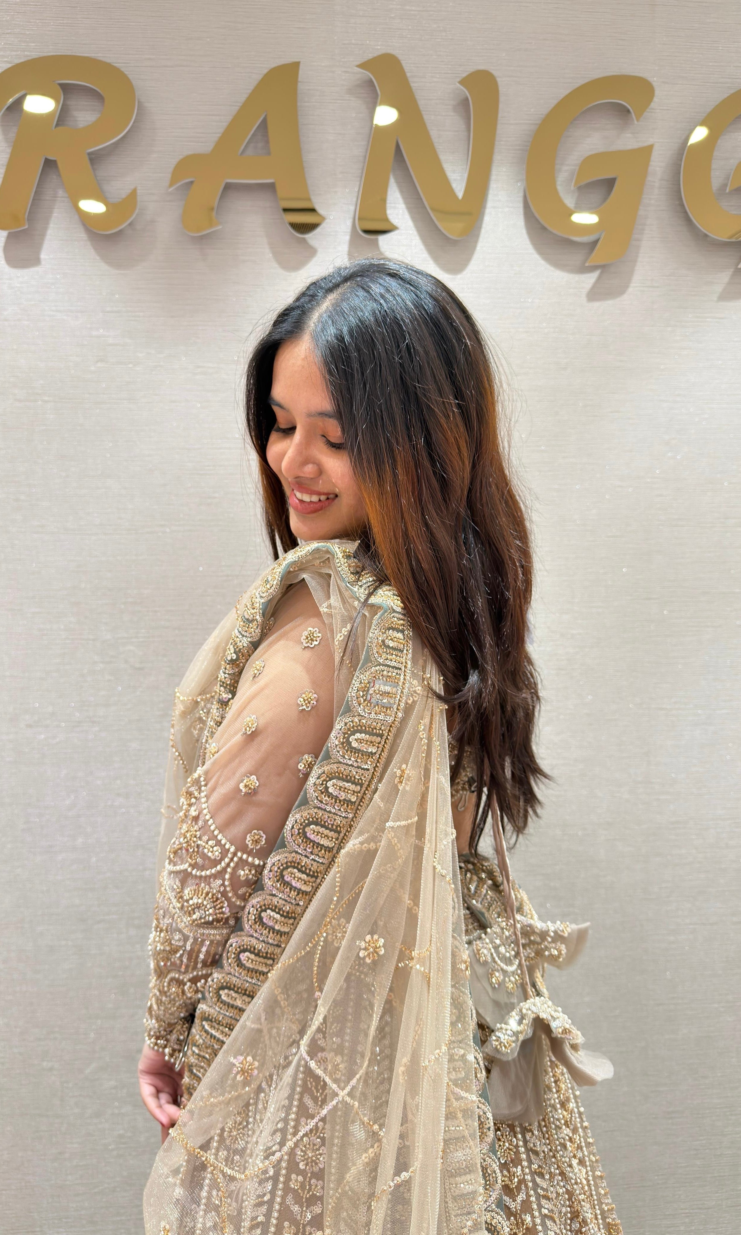 Gold GOLDEN HEAVY EMBROIDERED Lehenga