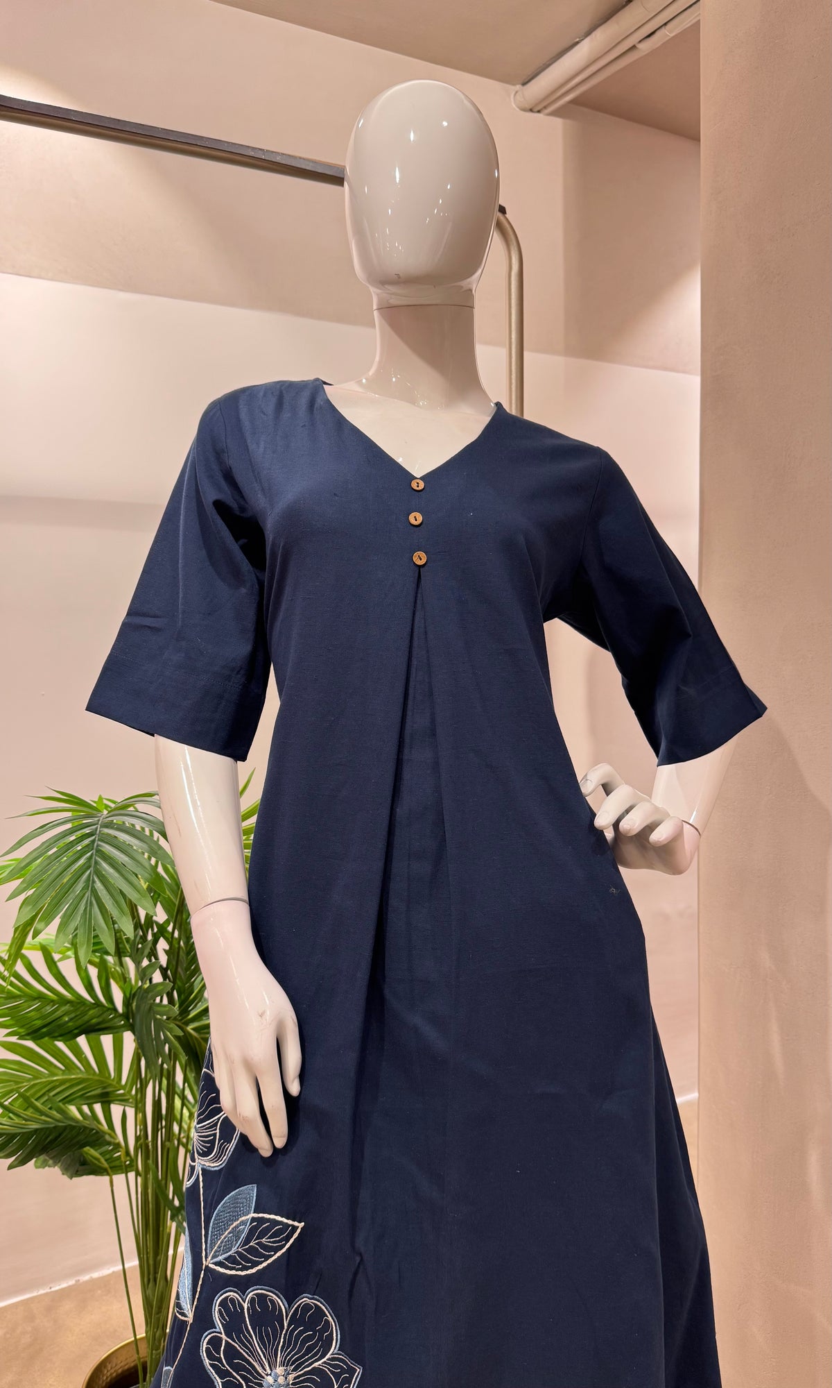 BLUE floral kurti top