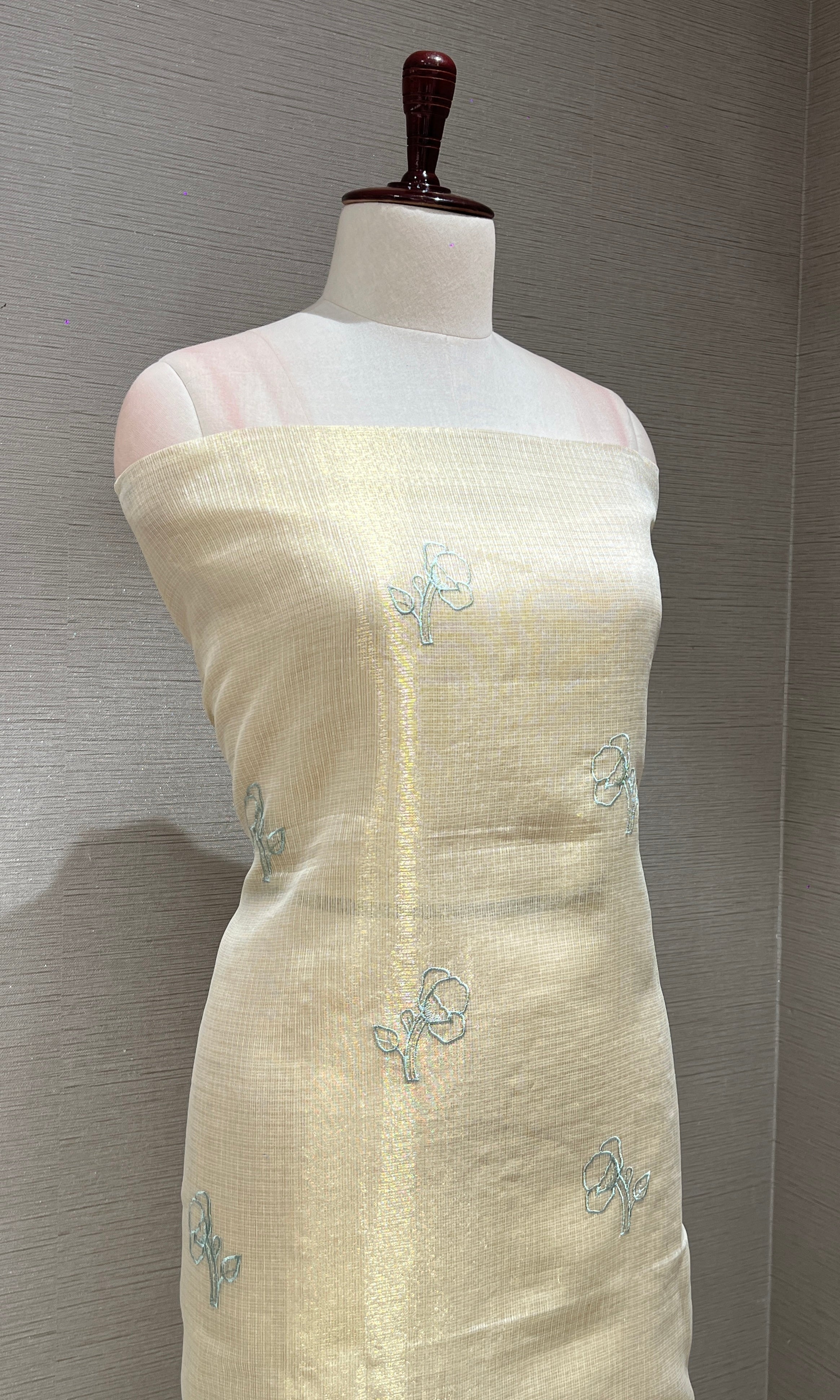 Light blue dress material