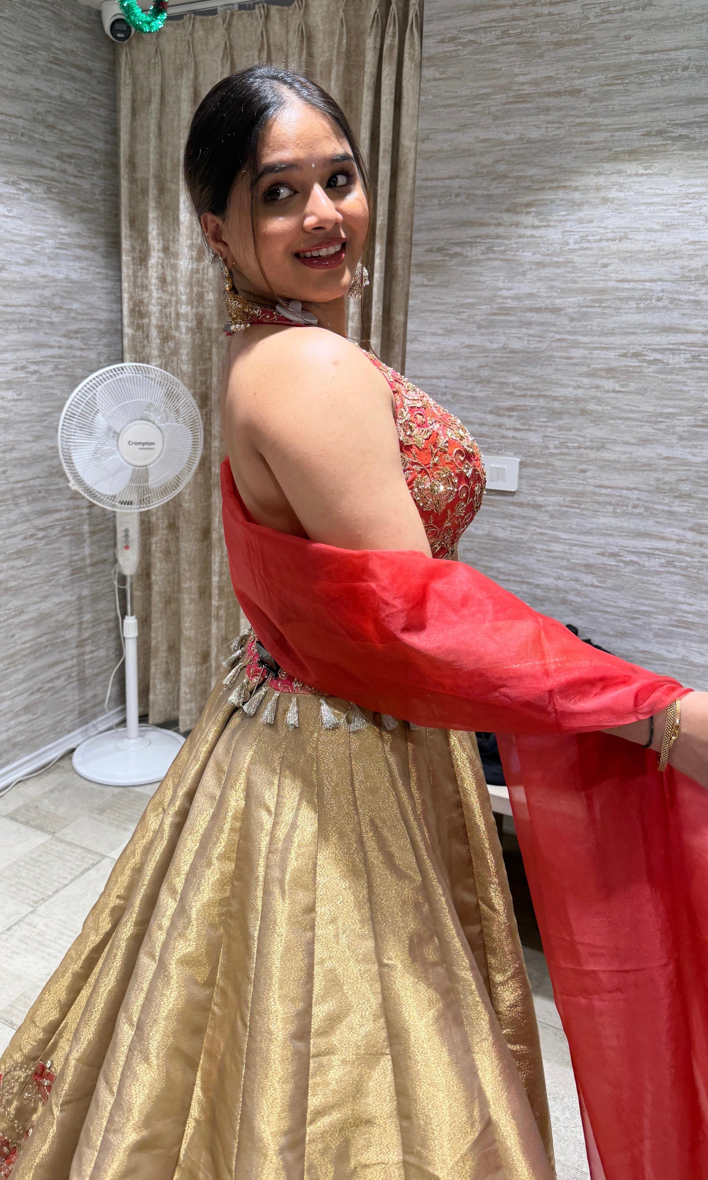 PINK and gold intricate embroiderY lehenga