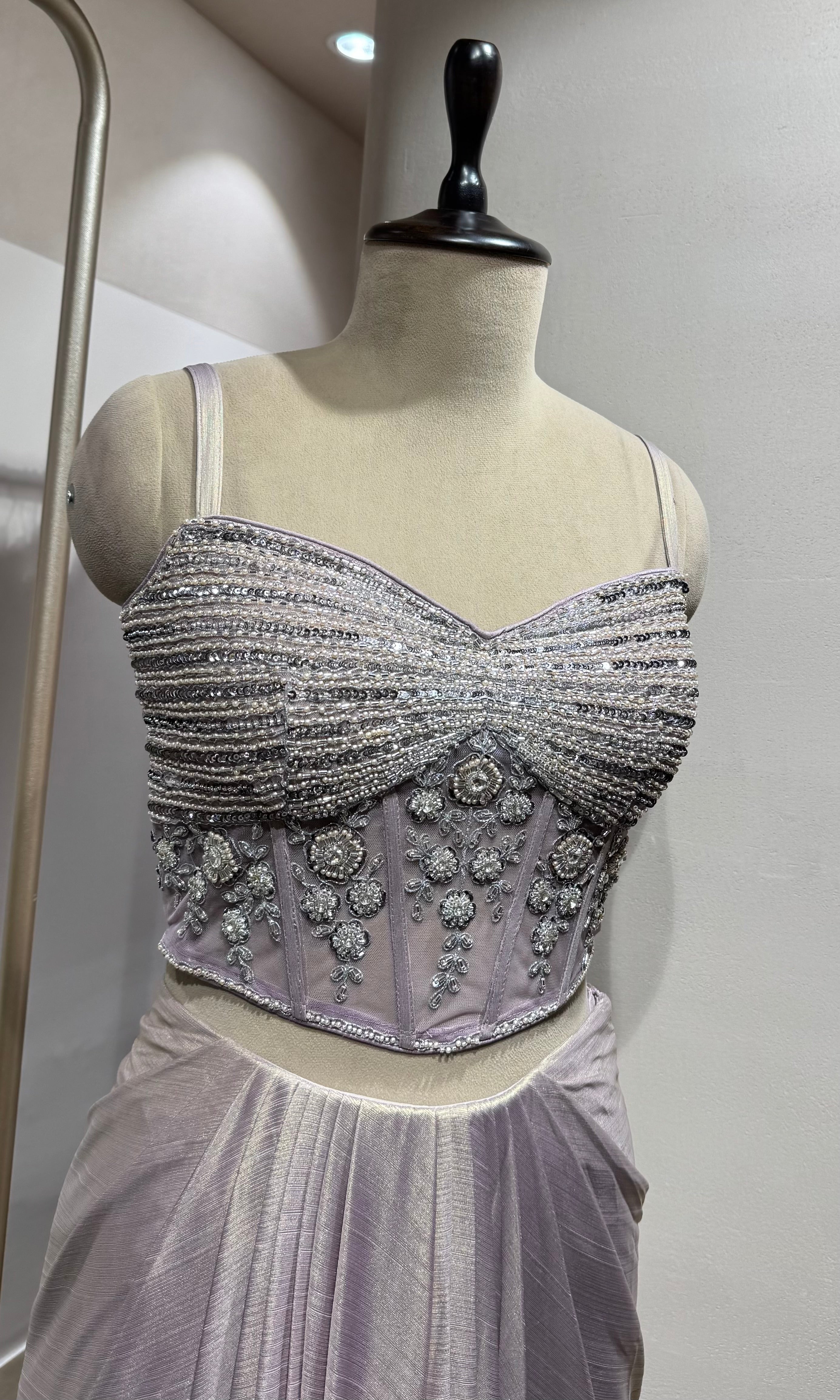 Lavender Luxe Indo-Western Cape Set